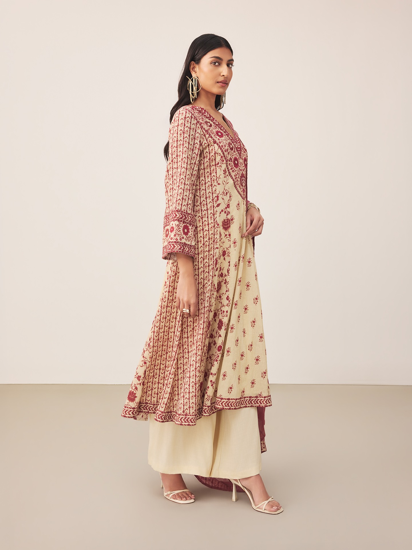 Red Bohemian Suit Set