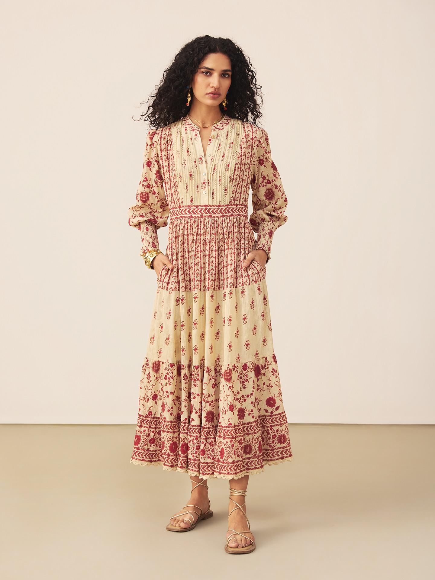 Red Bohemian Long Dress