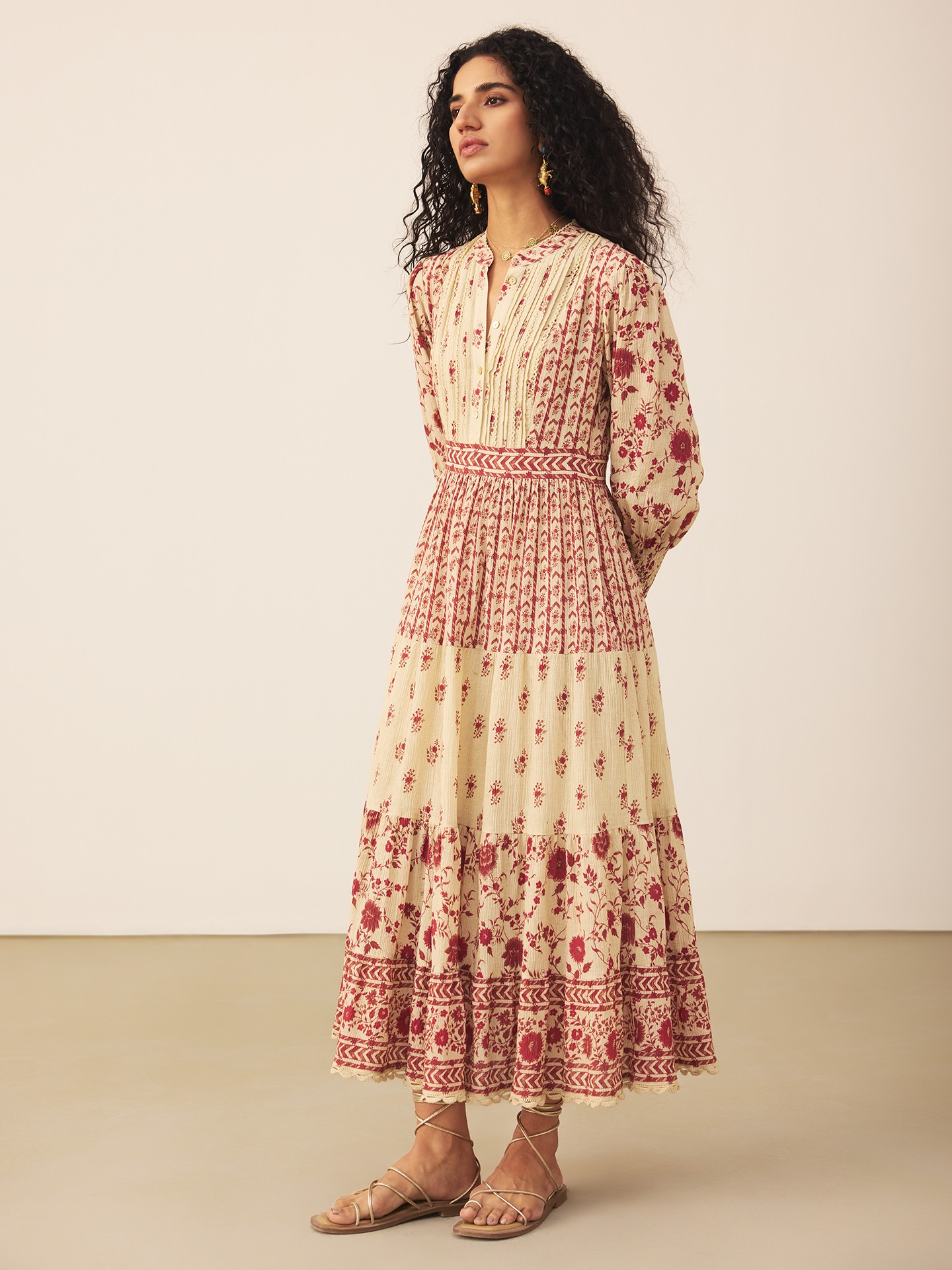 Red Bohemian Long Dress