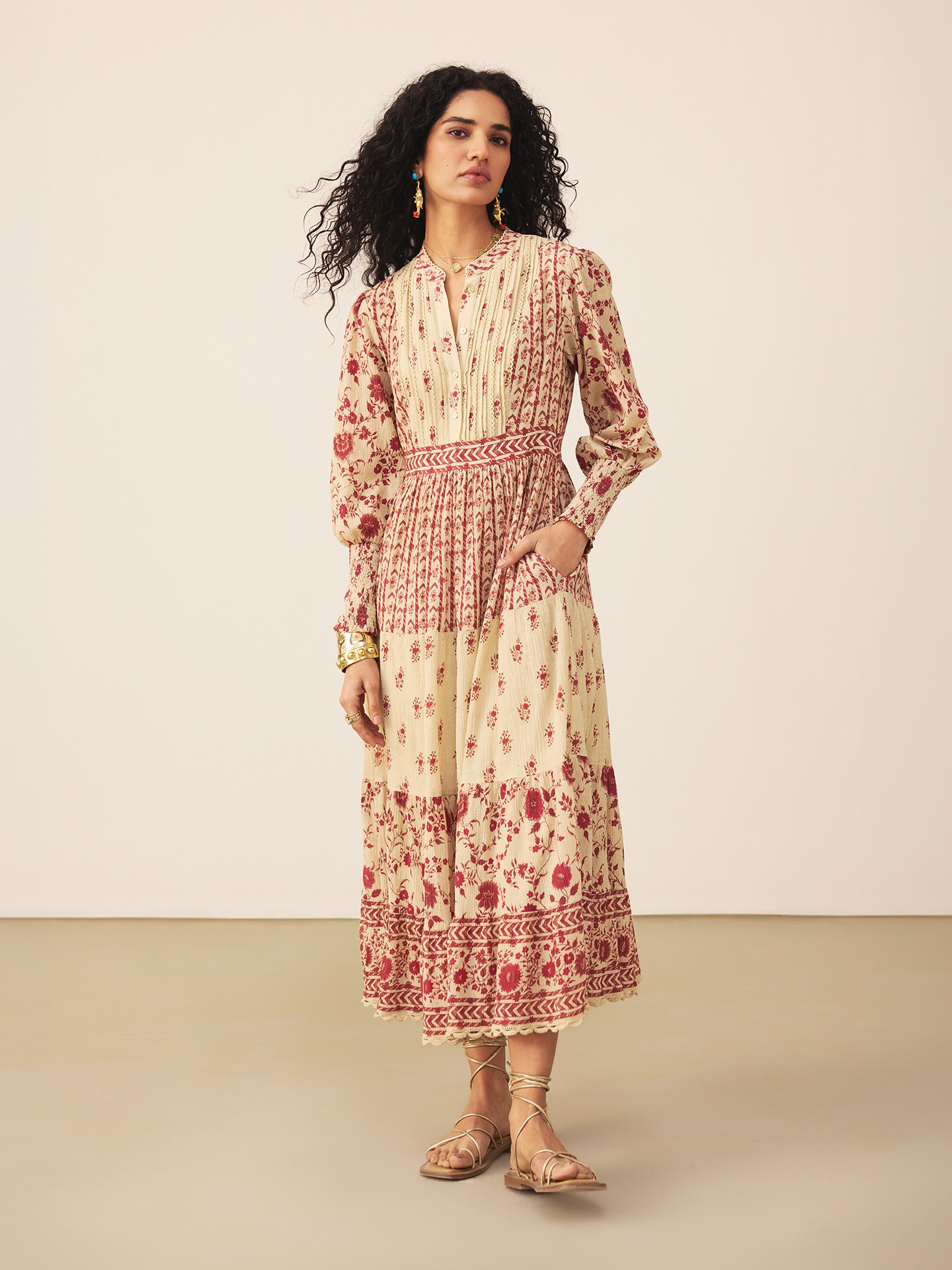 Red Bohemian Long Dress