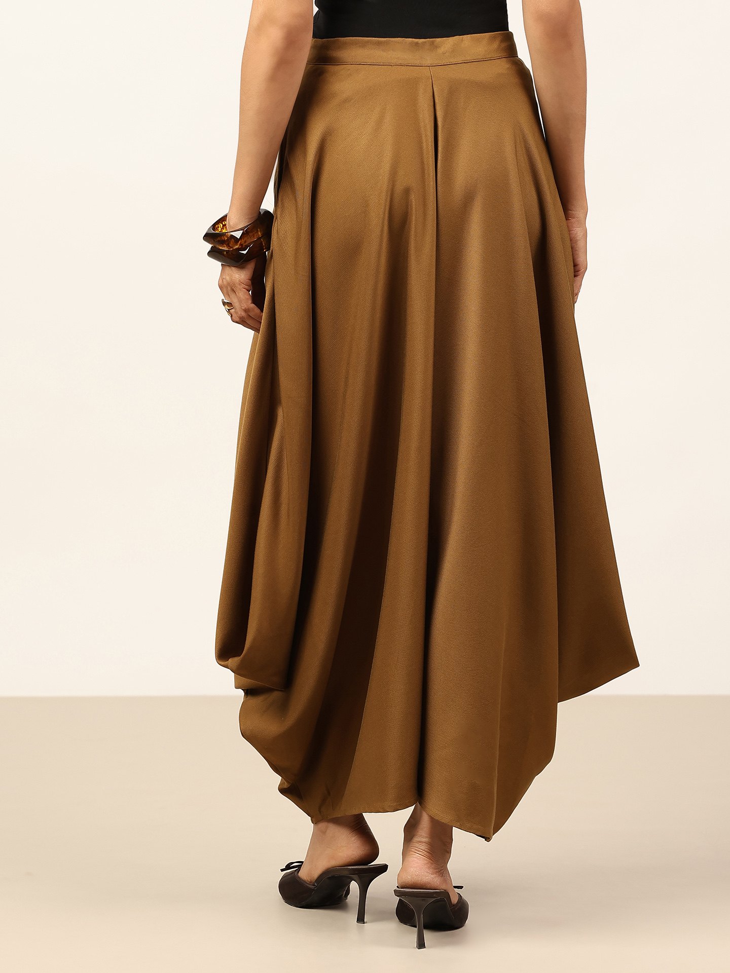 Khaki Green Cowl Pants