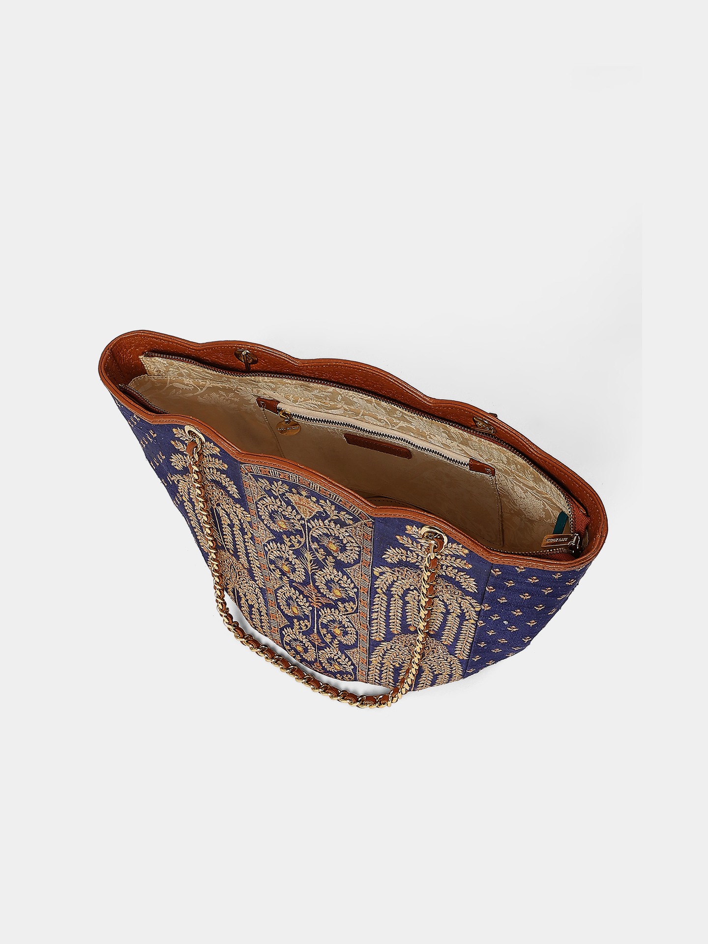 Indigo Gold Pattachitraa Handbag