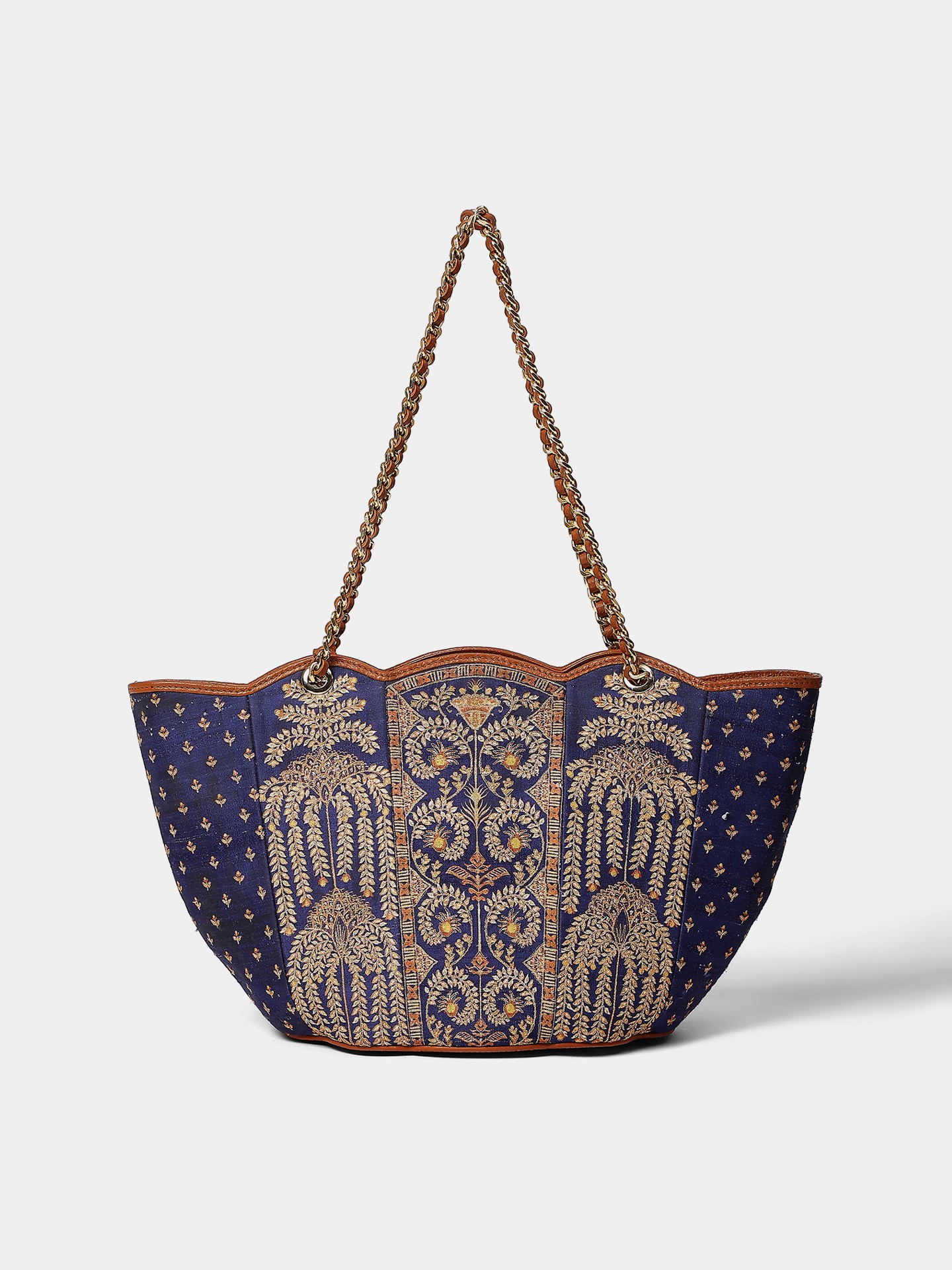 Indigo Gold Pattachitraa Handbag
