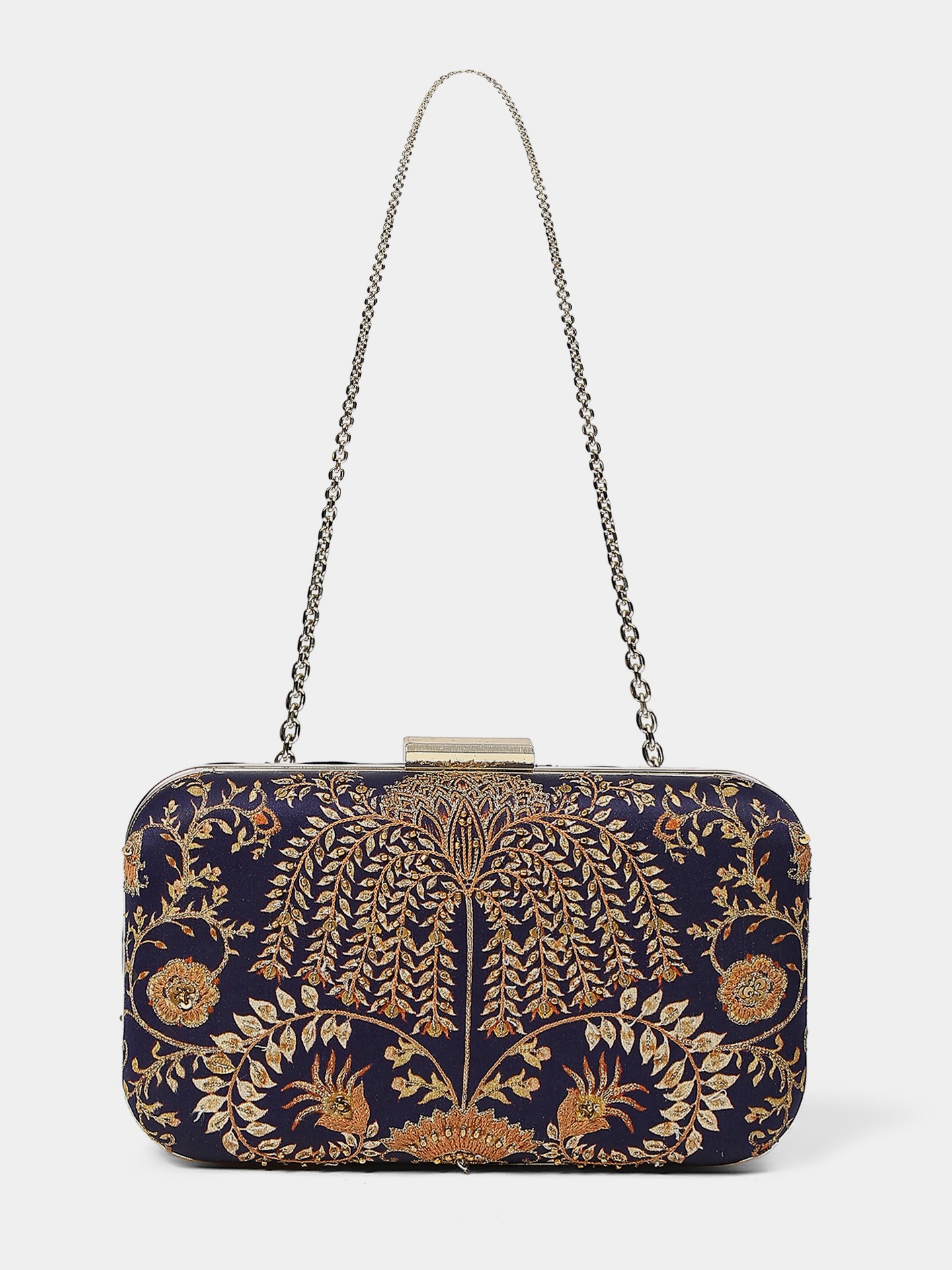 Indigo Gold Pattachitraa Clutch