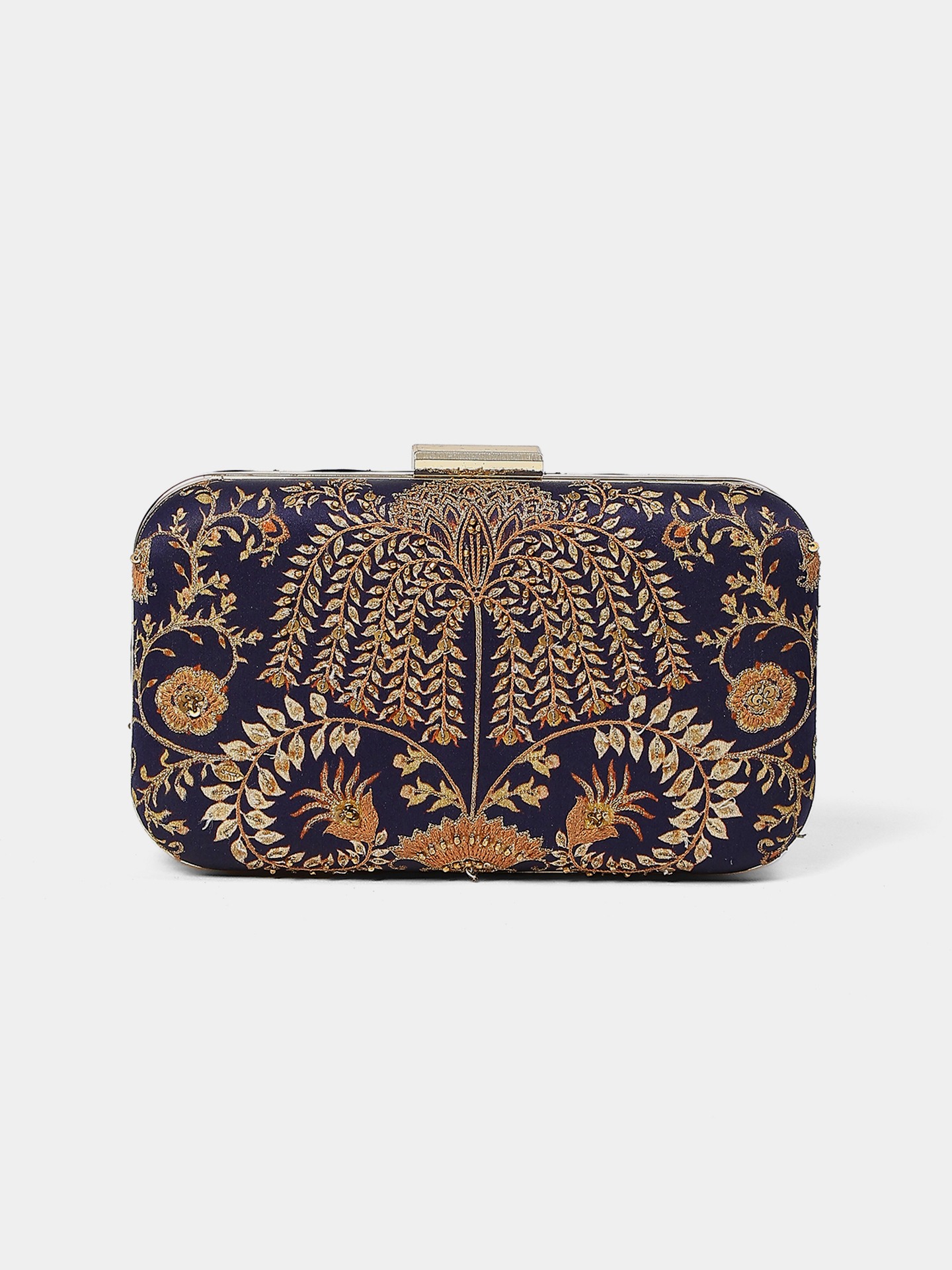Indigo Gold Pattachitraa Clutch