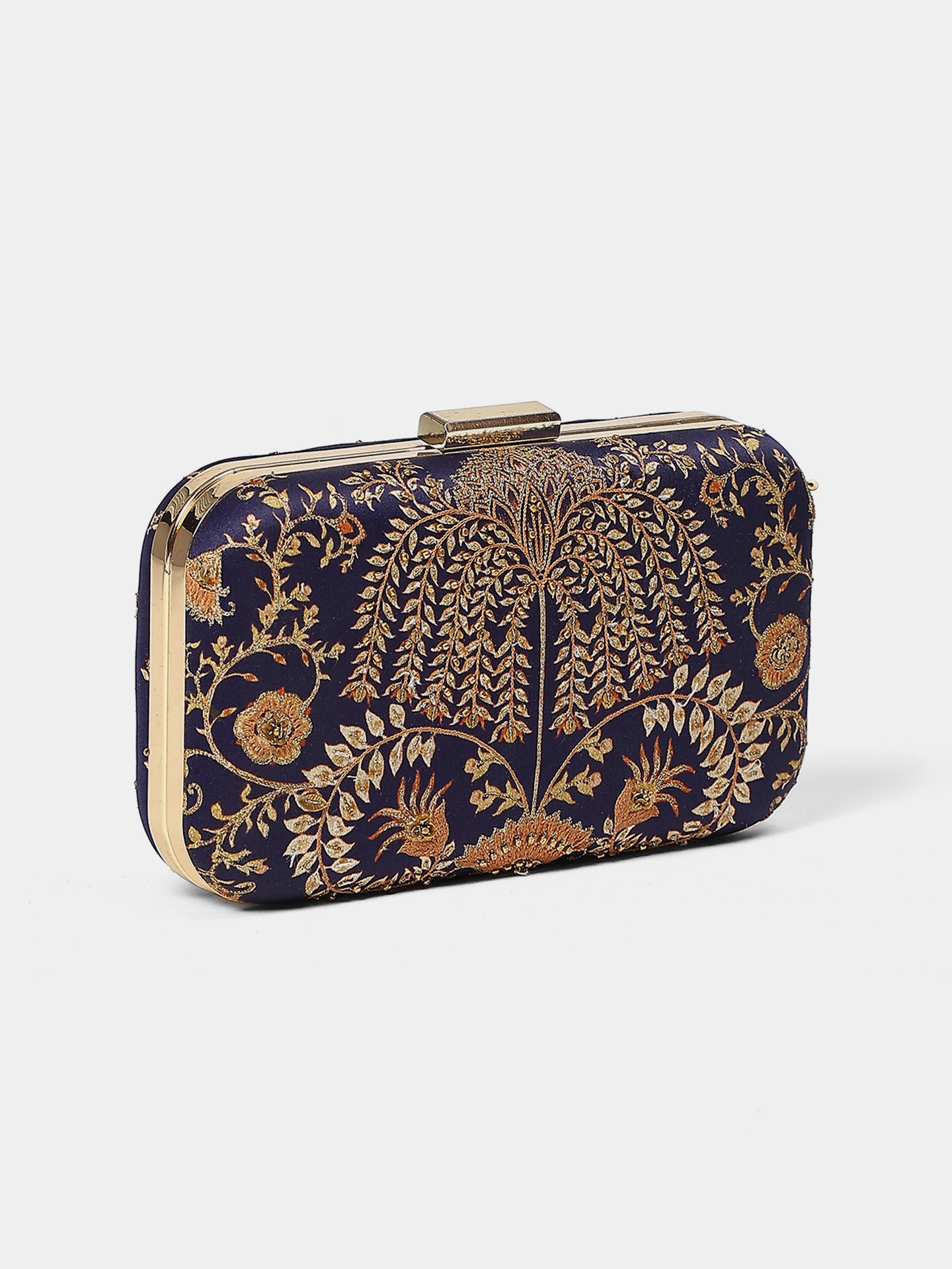 Indigo Gold Pattachitraa Clutch