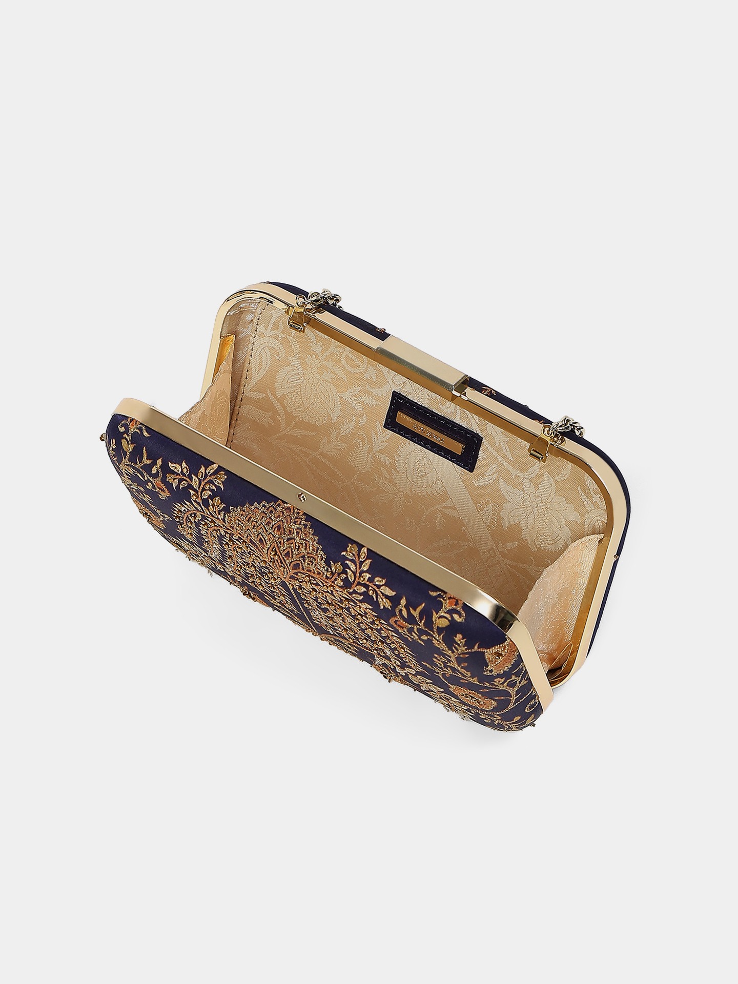 Indigo Gold Pattachitraa Clutch
