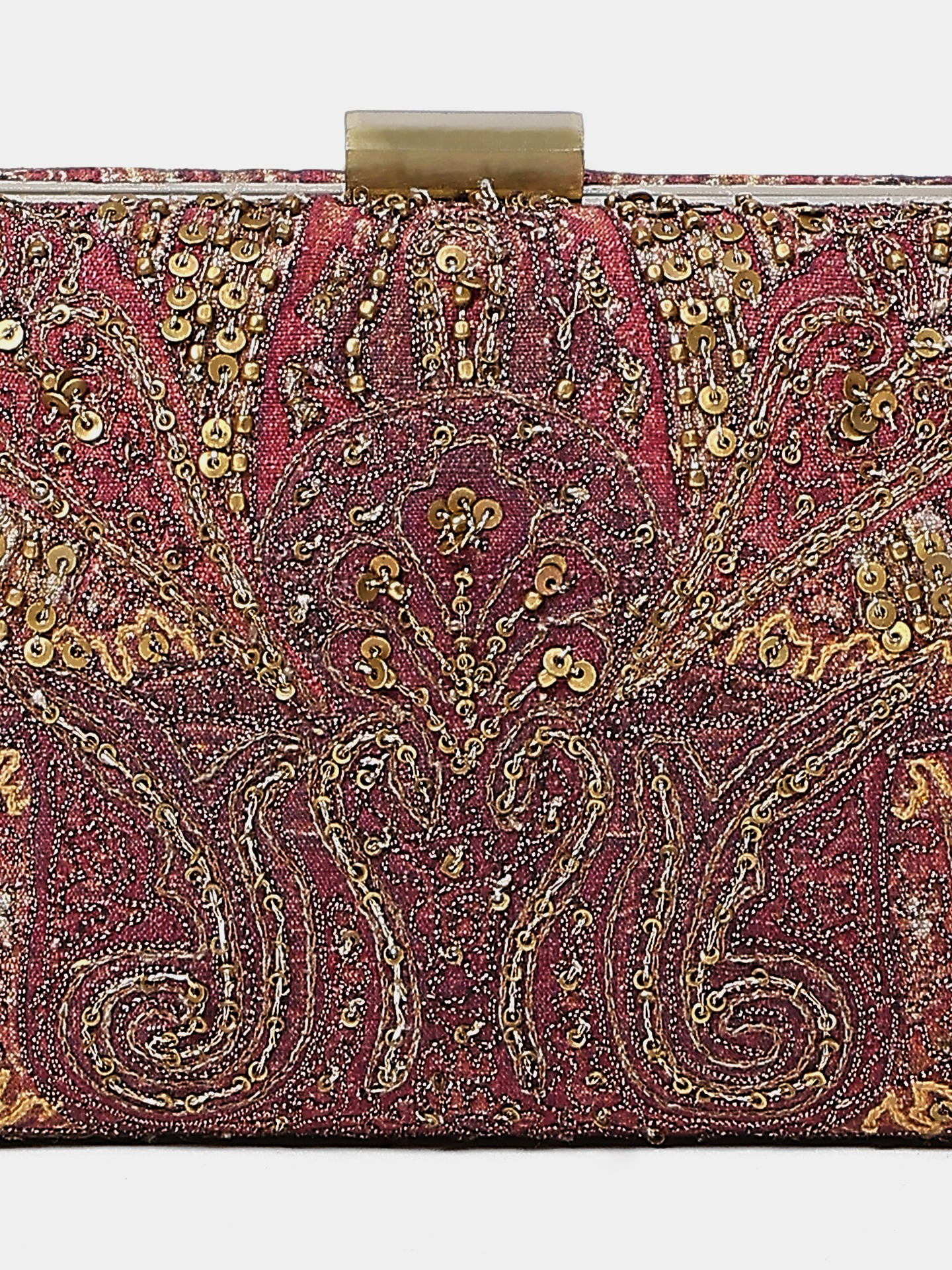 Burgundy Jivaa Clutch