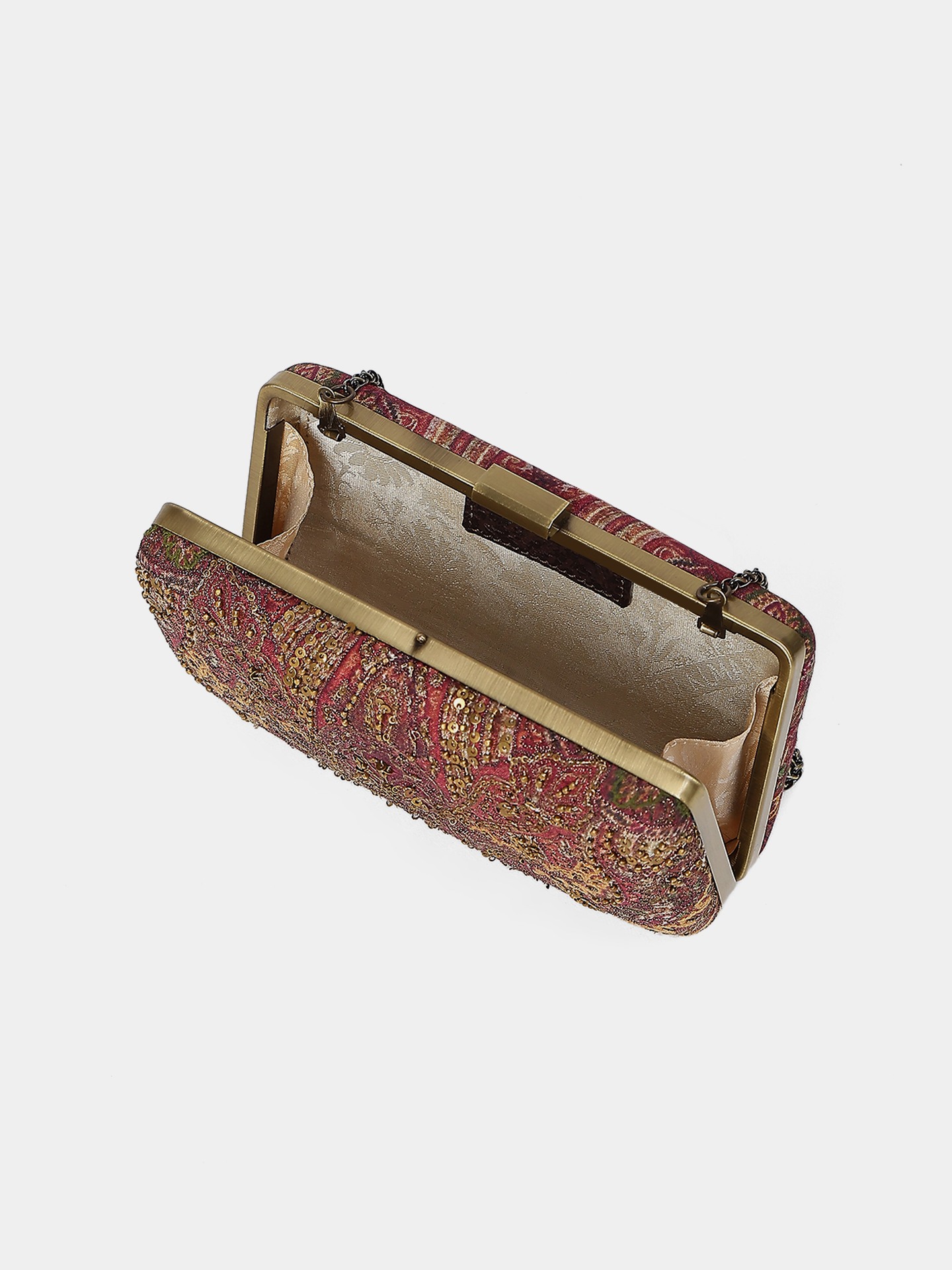 Burgundy Jivaa Clutch