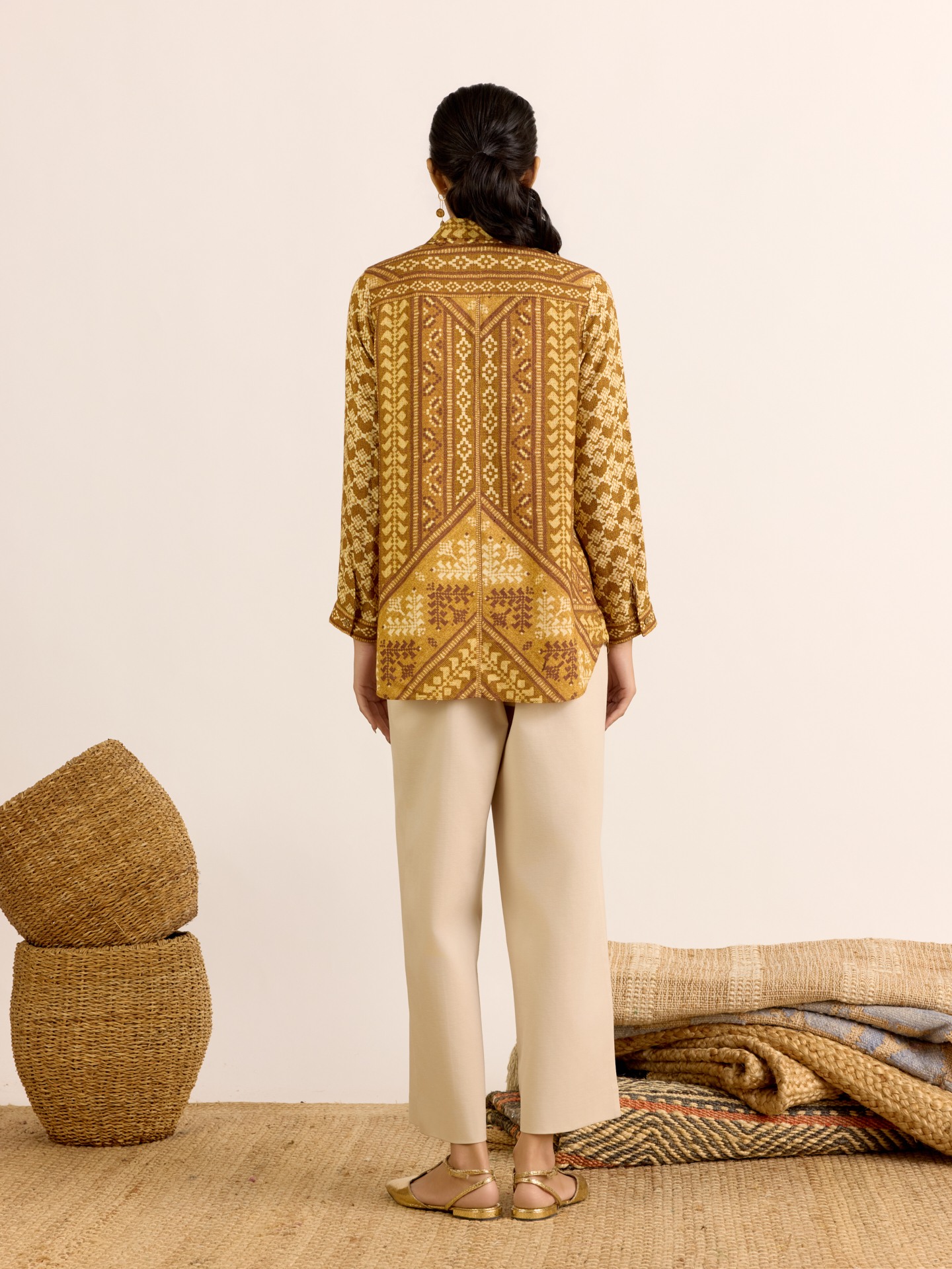 Khaki Swarnam Shirt