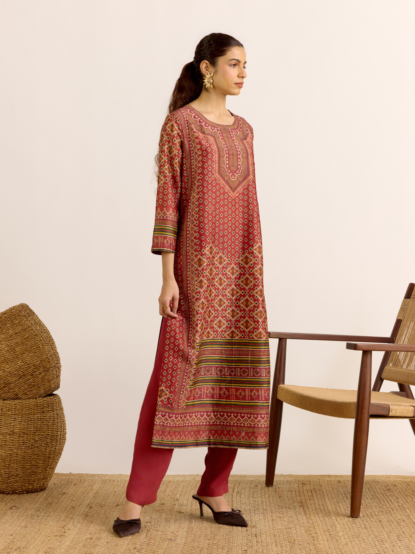 Brick Red Maya Suit Set