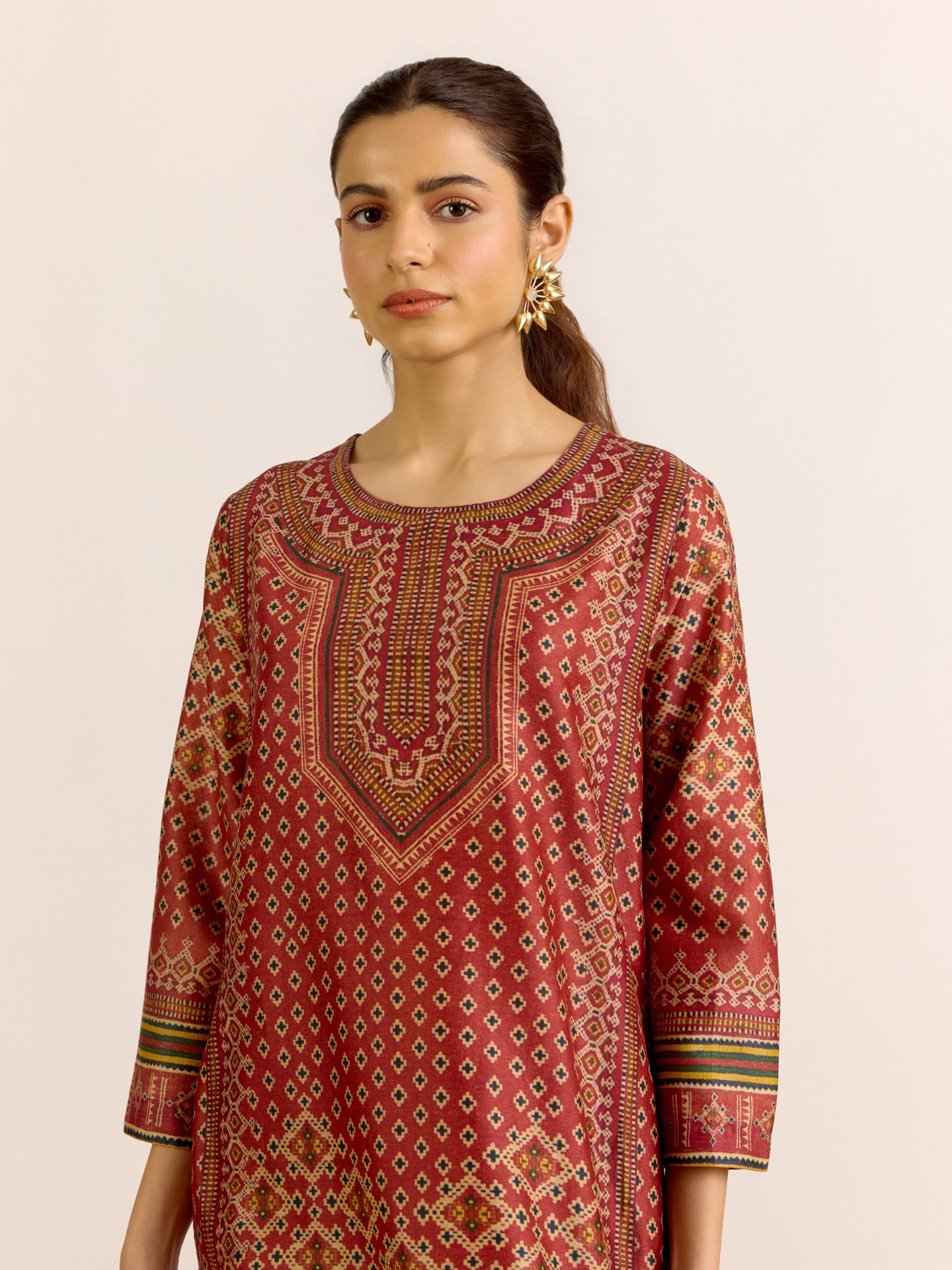 Brick Red Maya Suit Set
