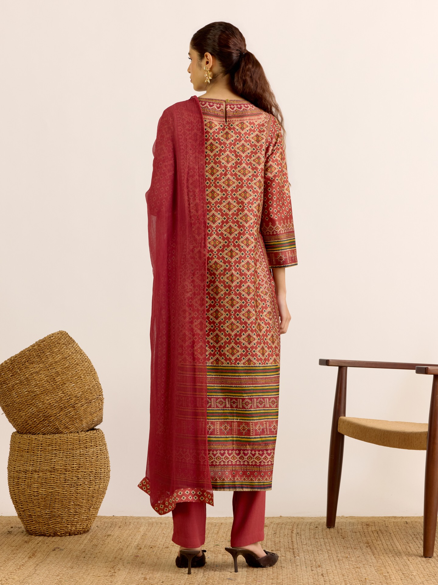 Brick Red Maya Suit Set
