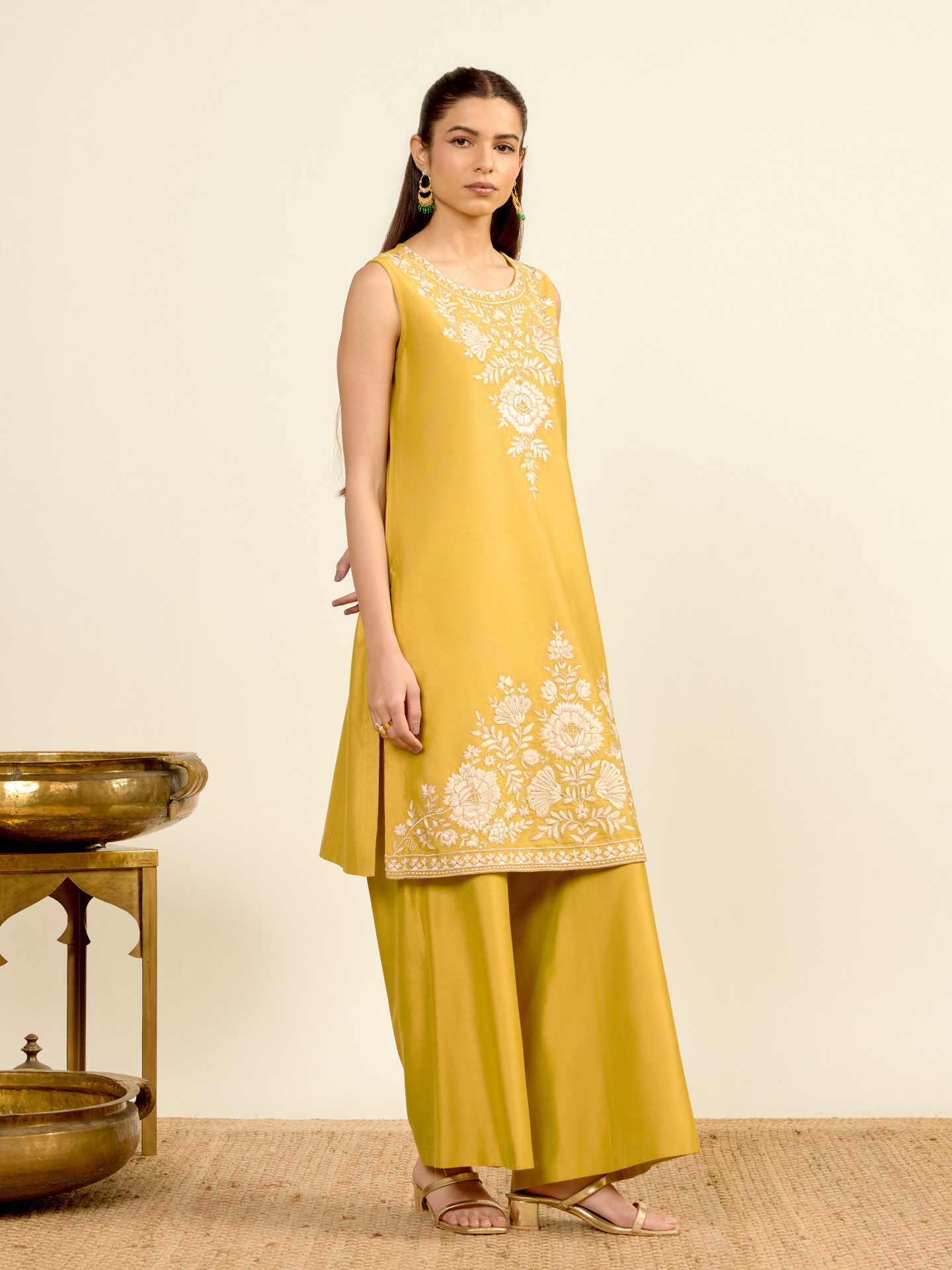 Lime Green Aroma Solid Suit Set