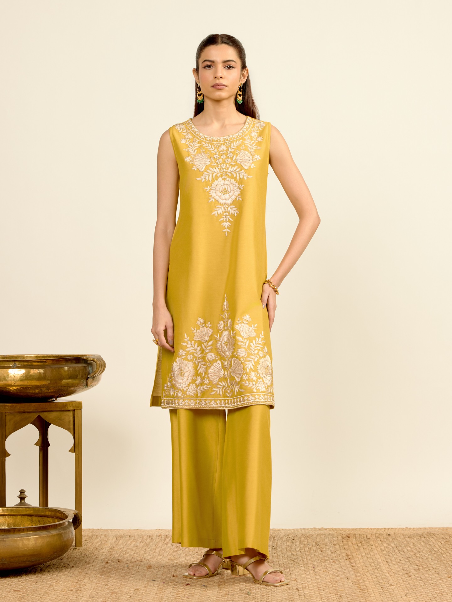 Lime Green Aroma Solid Suit Set