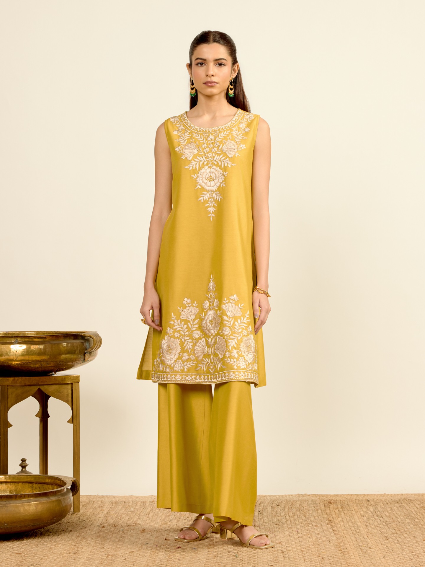 Lime Green Aroma Solid Suit Set