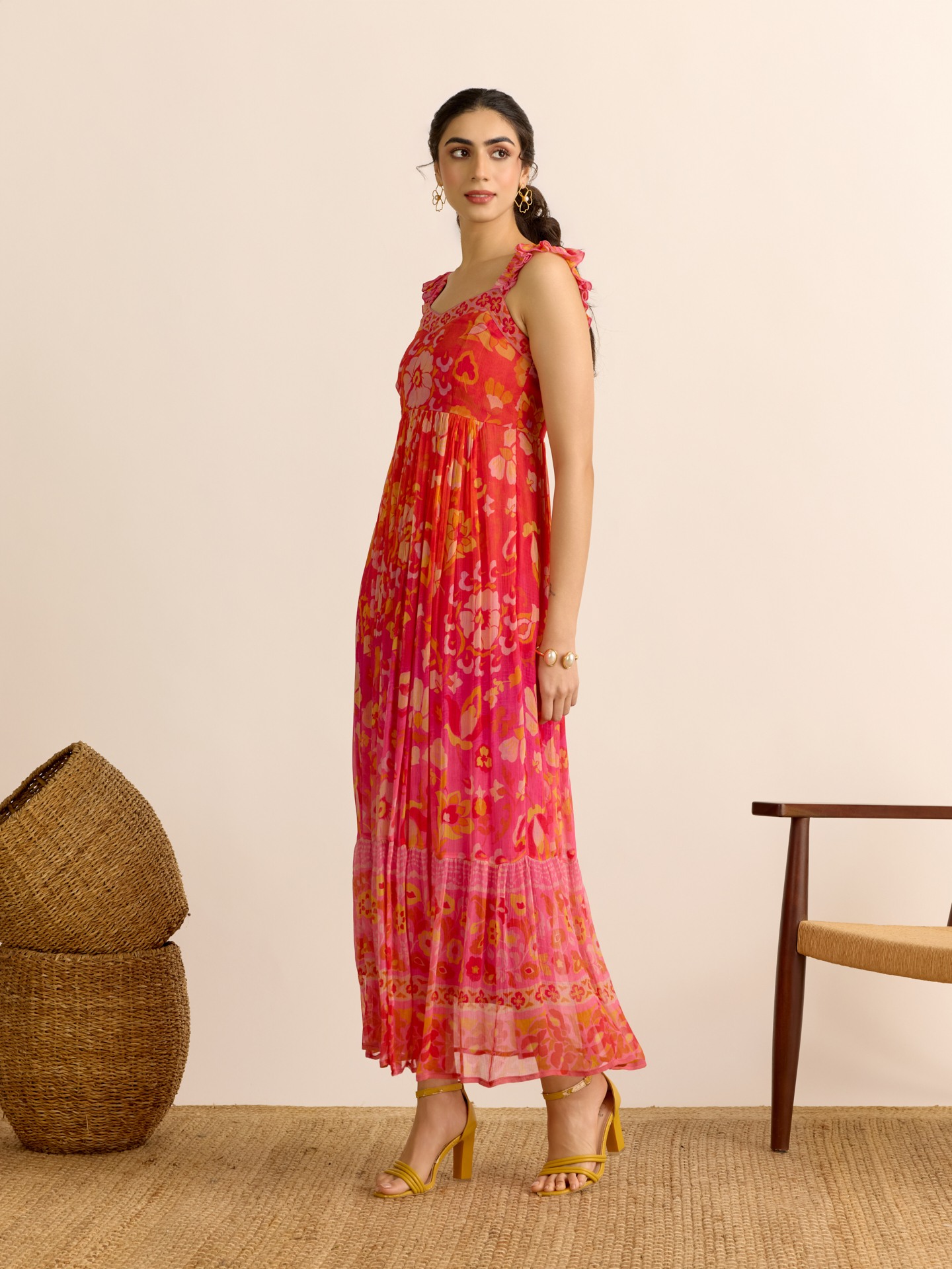Orange Hannah Long Dress