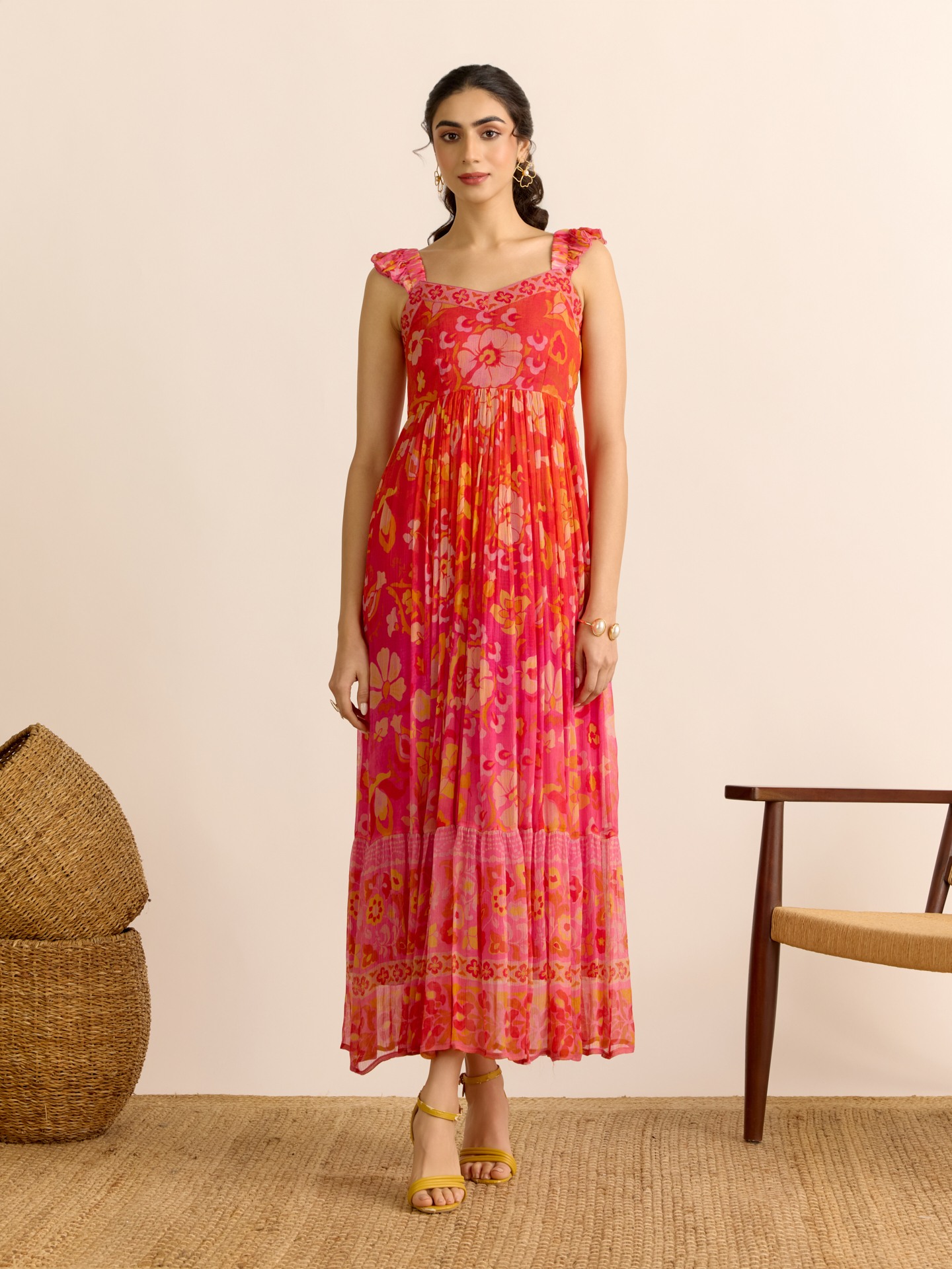 Orange Hannah Long Dress