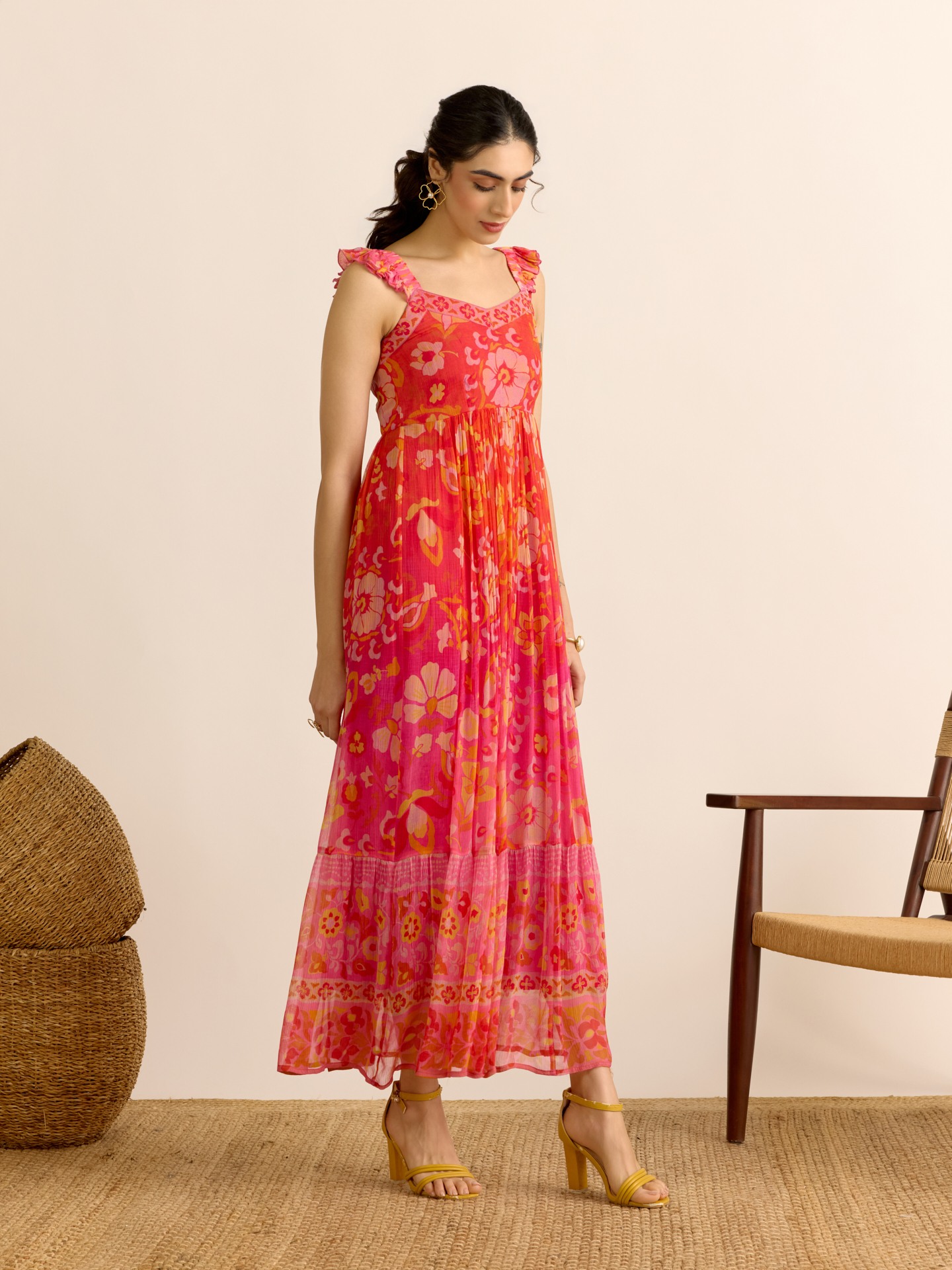 Orange Hannah Long Dress