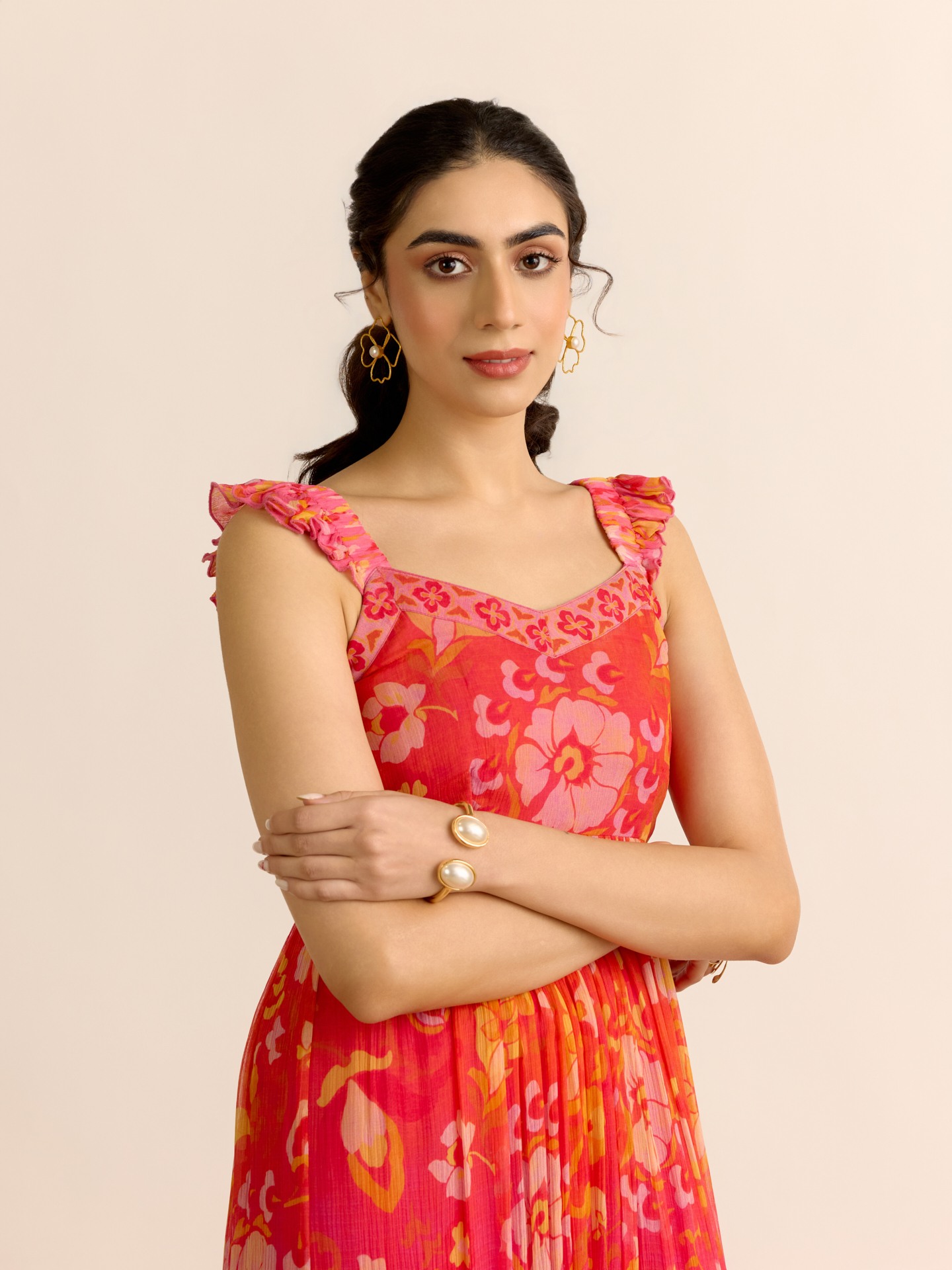 Orange Hannah Long Dress