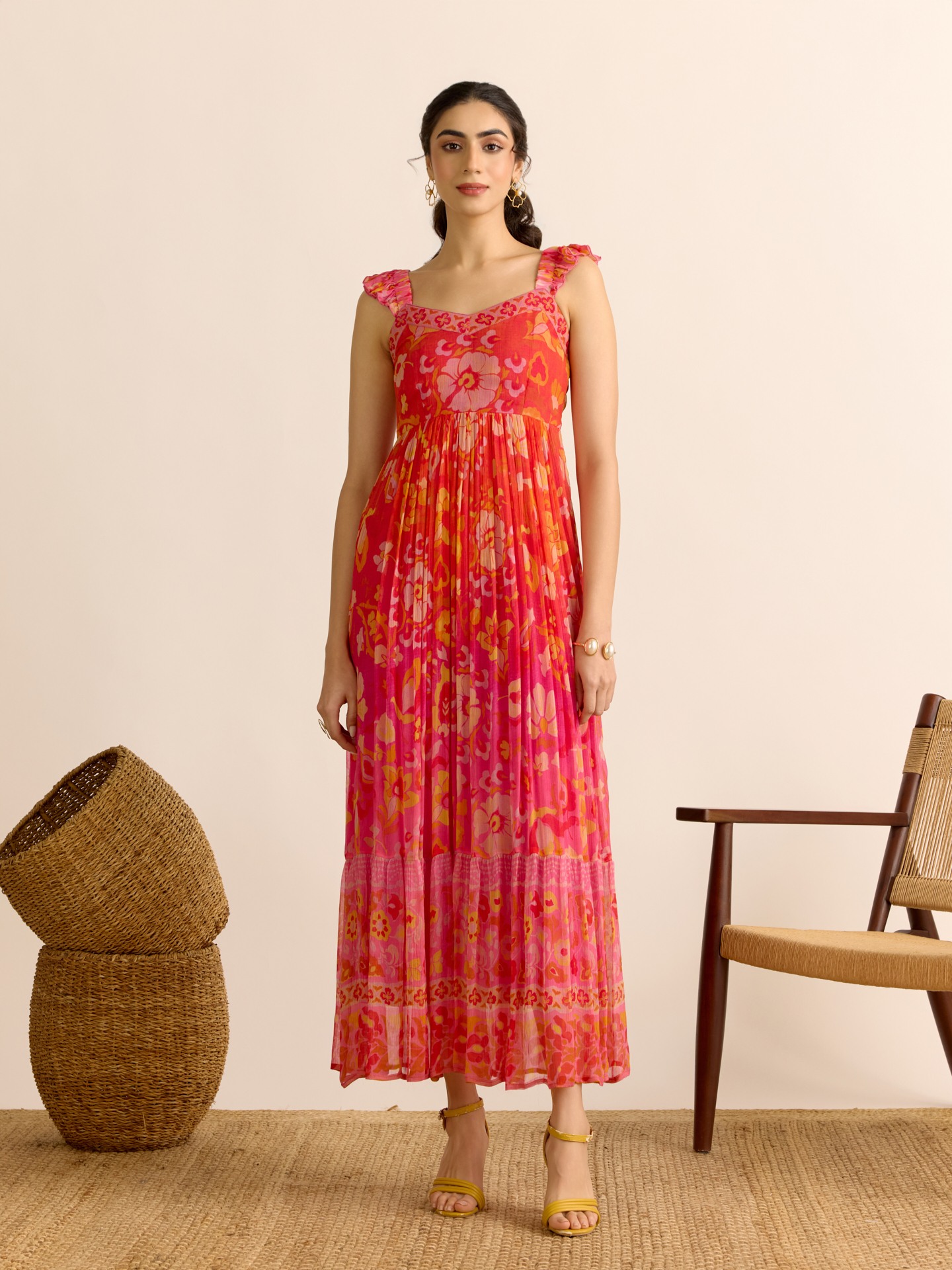 Orange Hannah Long Dress