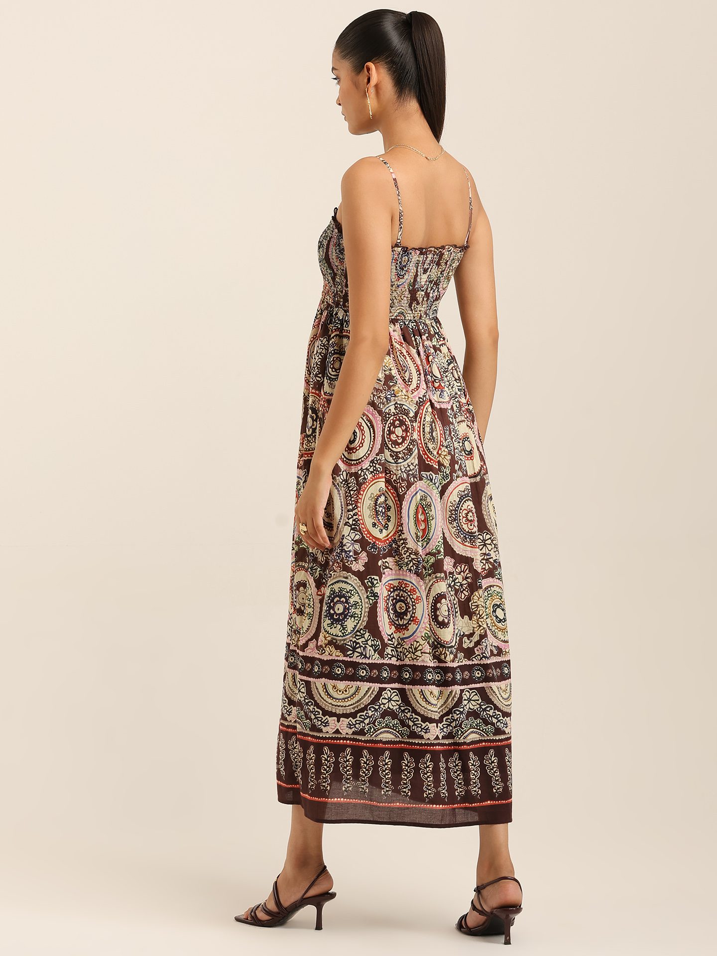 Brown Margo Long Dress