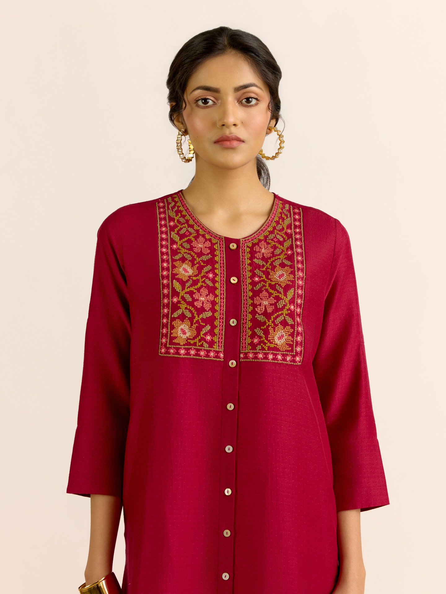 Maroon Gulnaz Kurta Set
