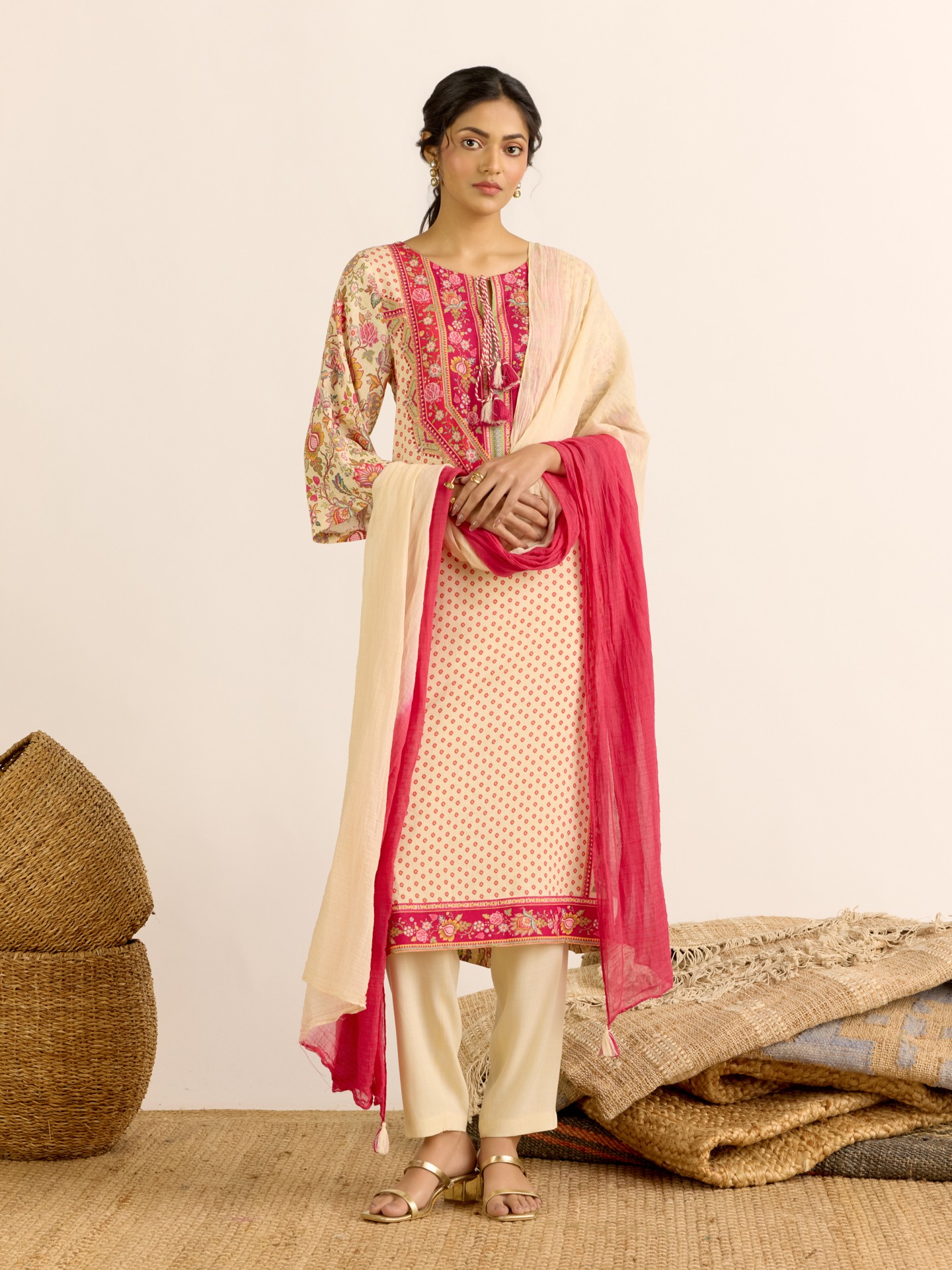 Beige Hayat Suit Set