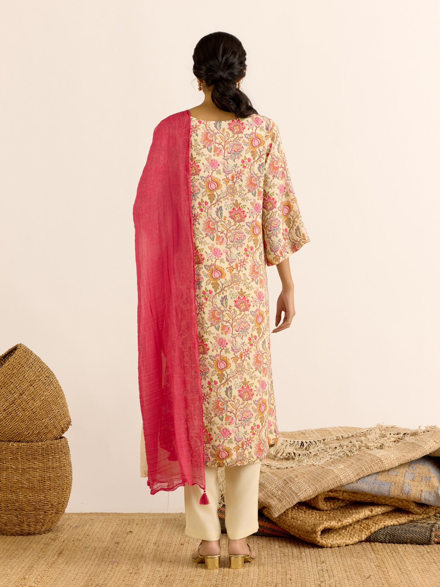 Beige Hayat Suit Set