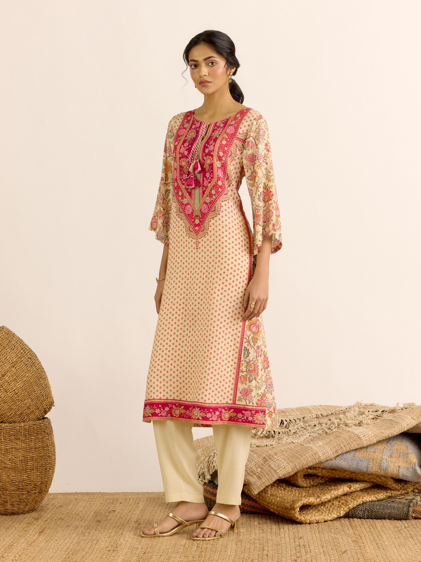 Beige Hayat Suit Set