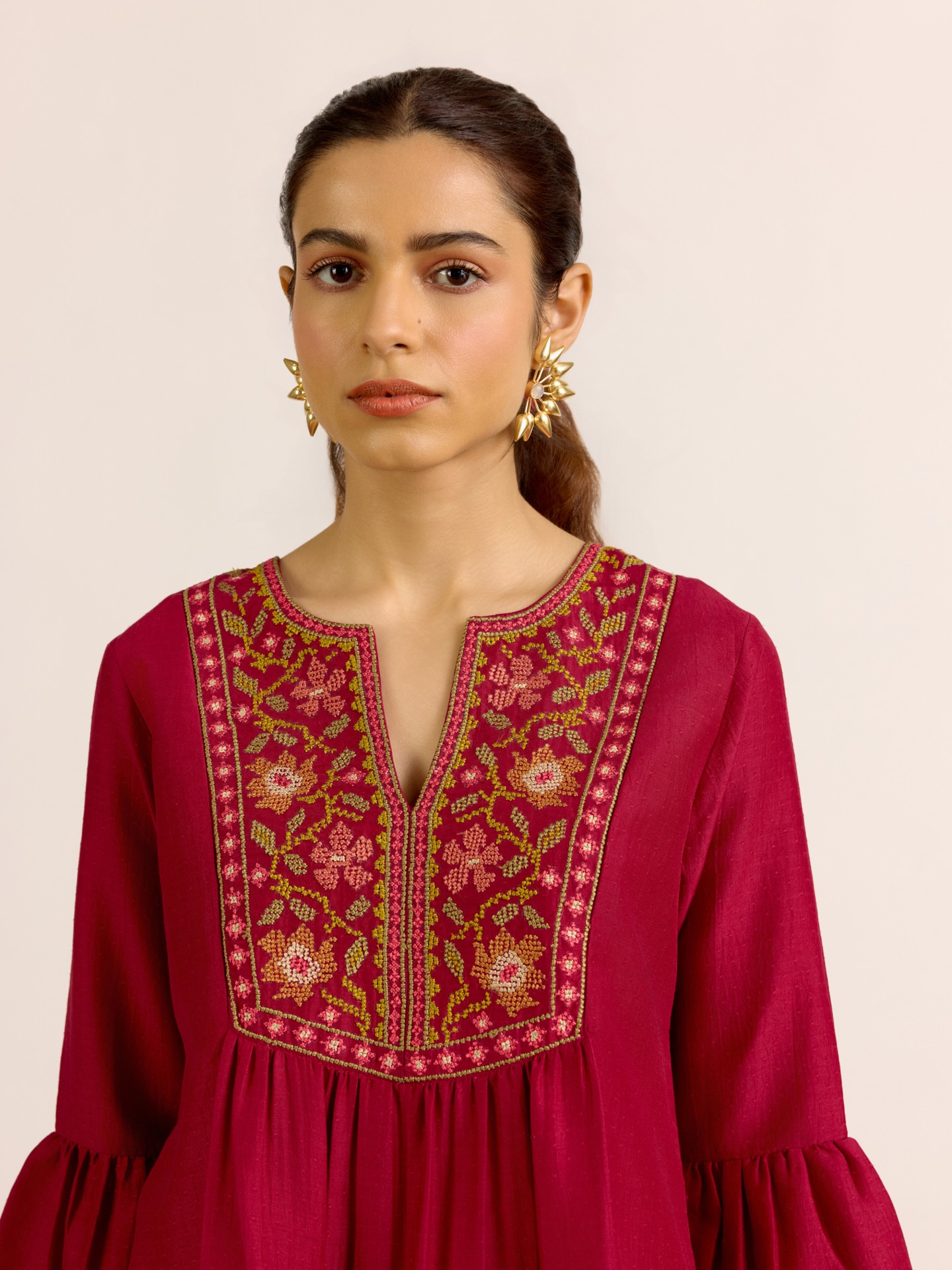 Maroon Gulnaz Kurti