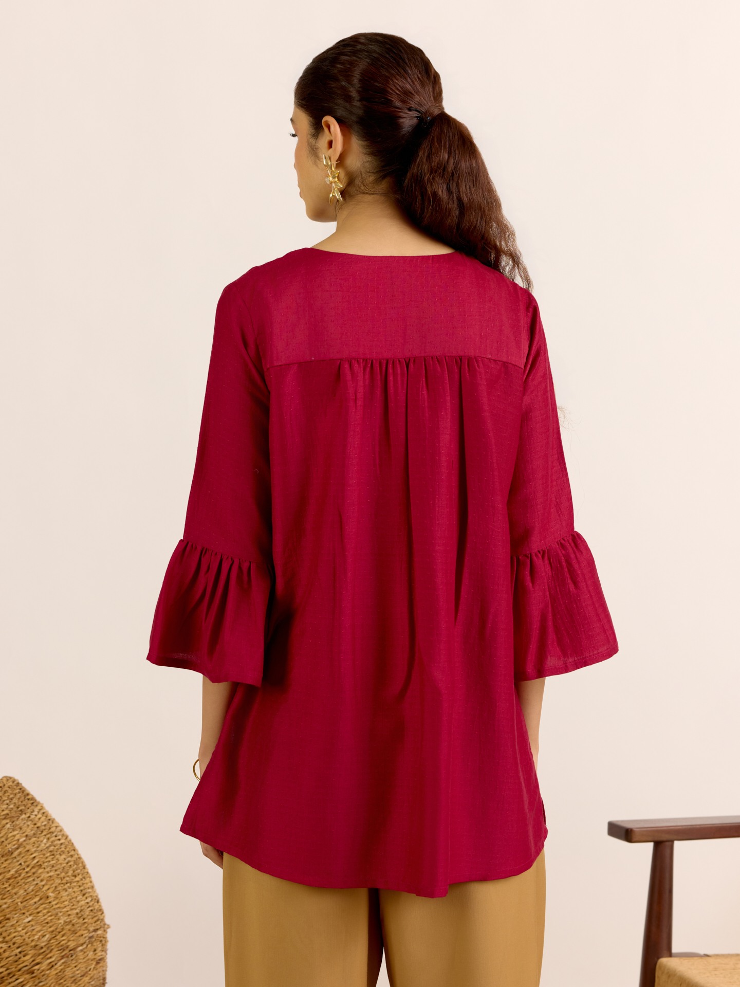 Maroon Gulnaz Kurti
