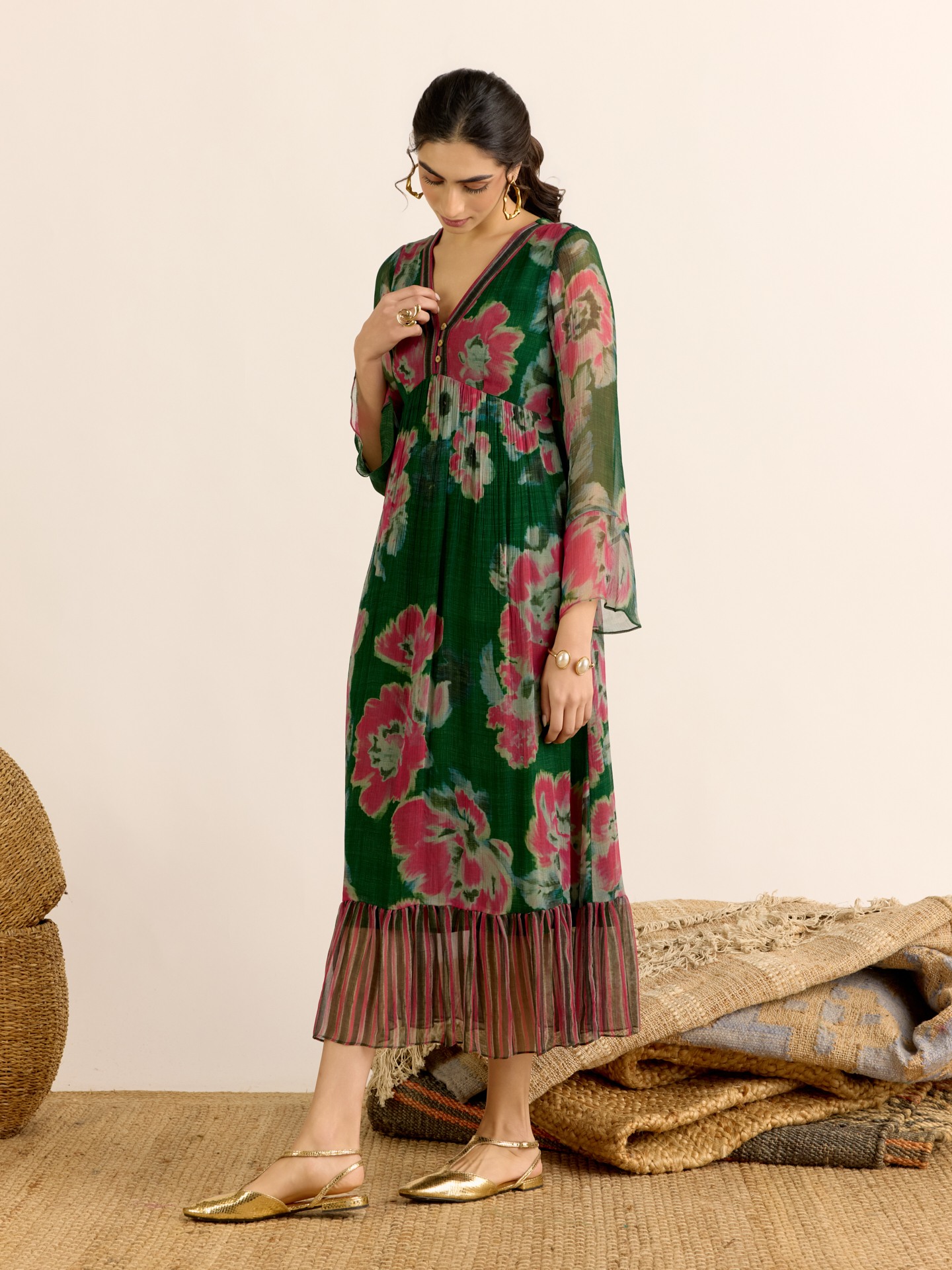 Green Dreamcatcher Long Dress