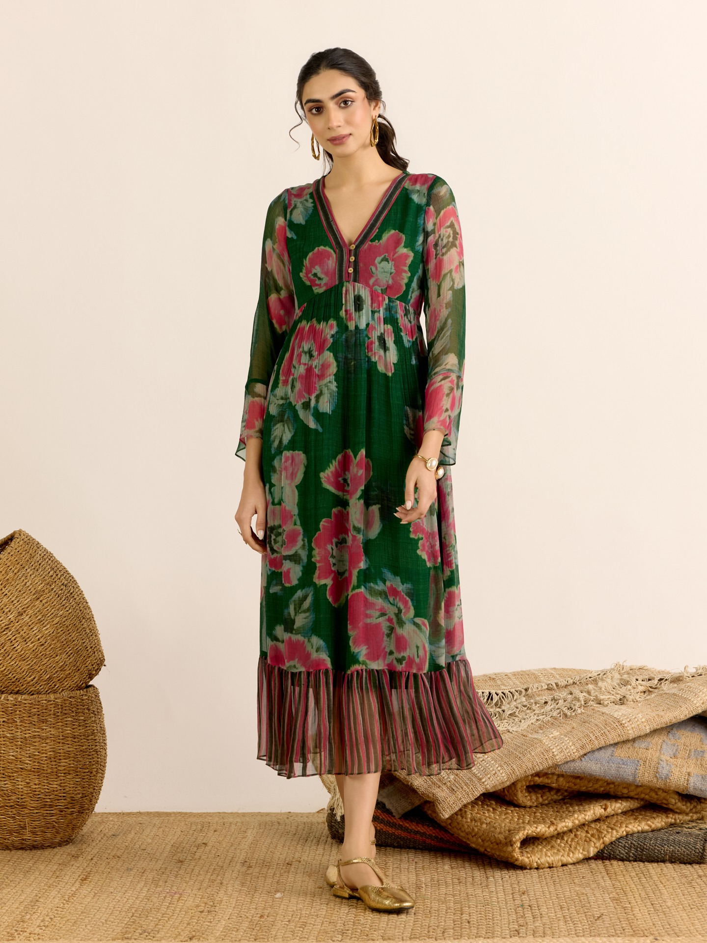 Green Dreamcatcher Long Dress
