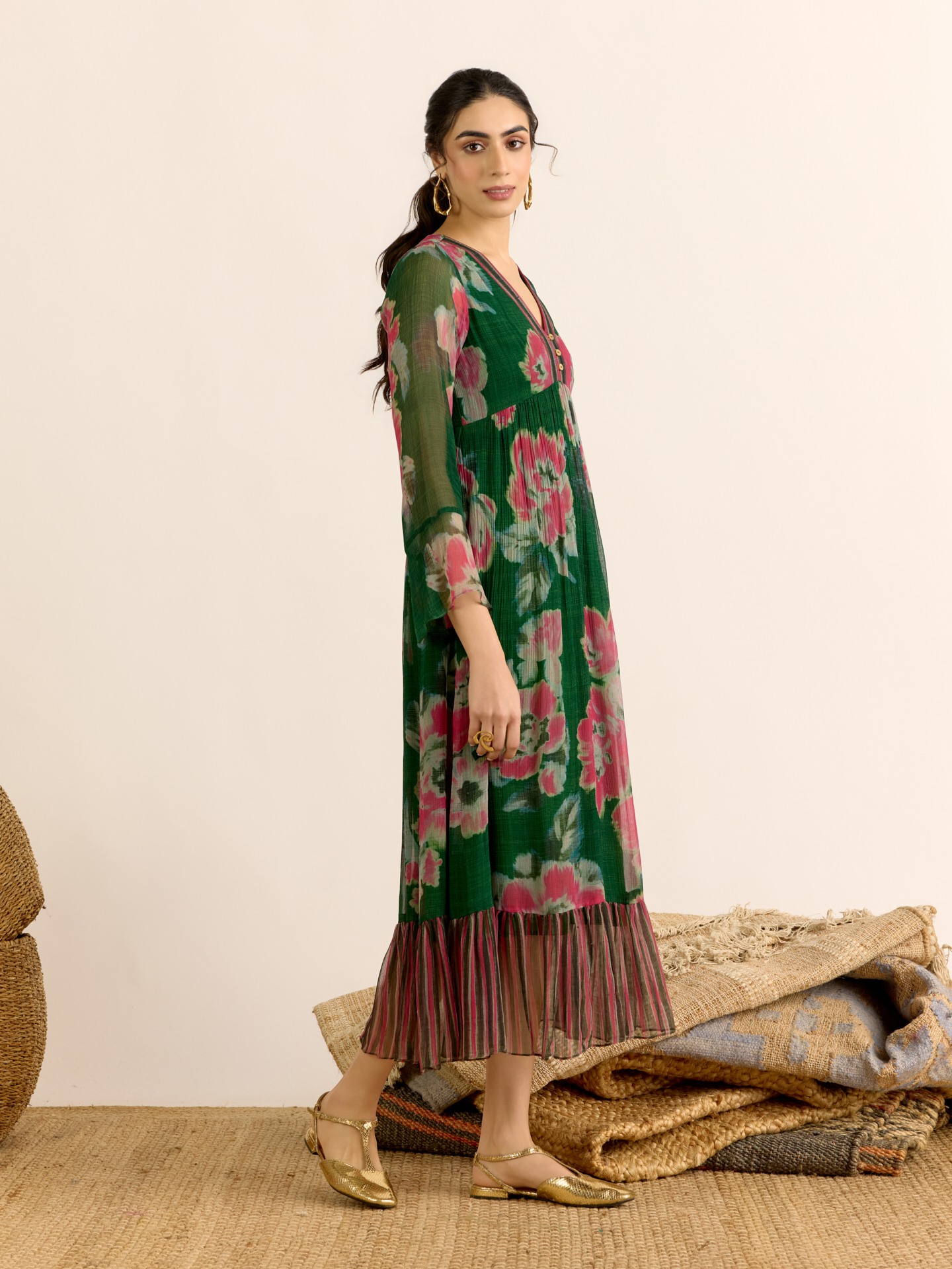 Green Dreamcatcher Long Dress