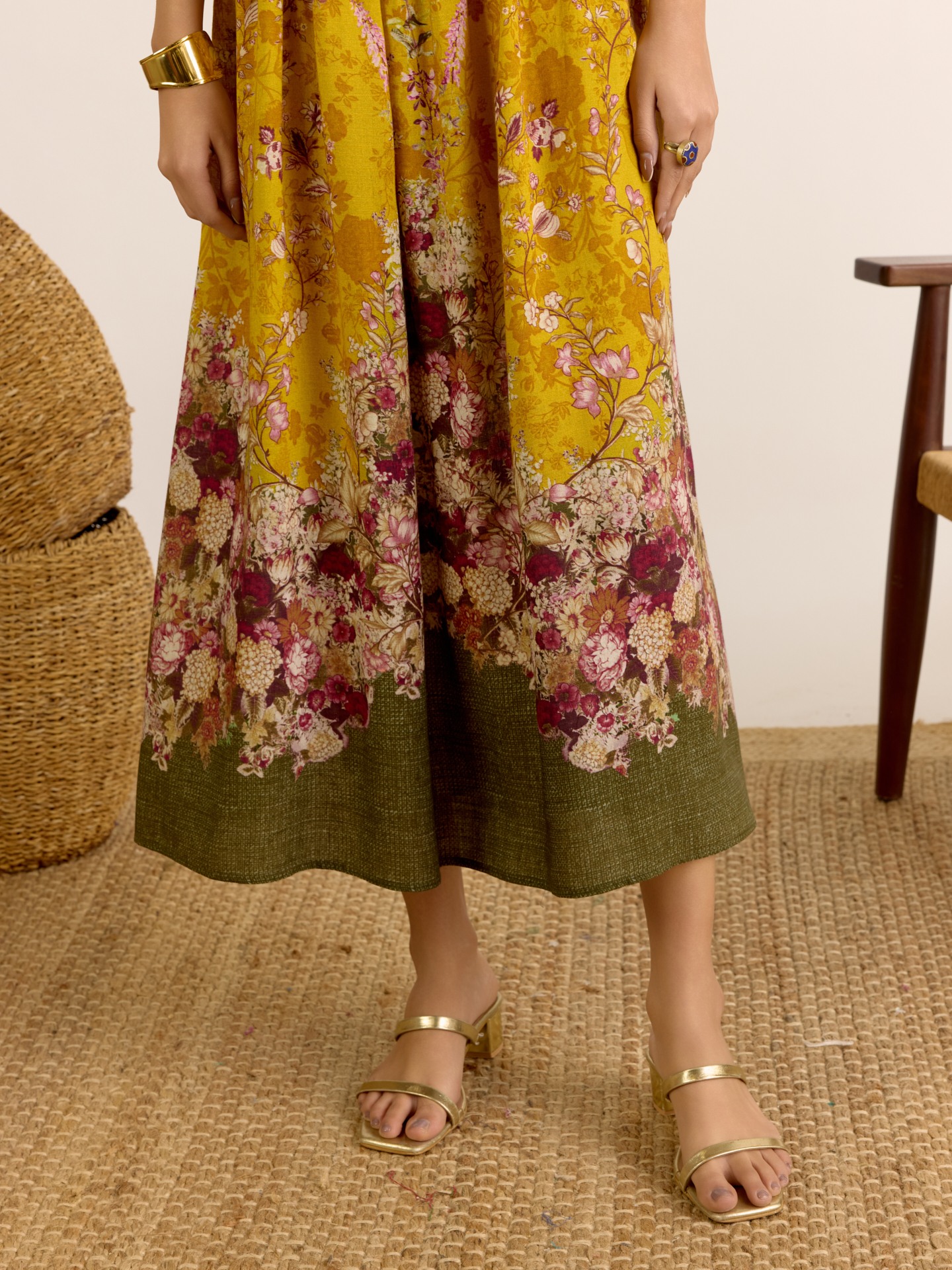 Yellow Gulmohar Long Dress