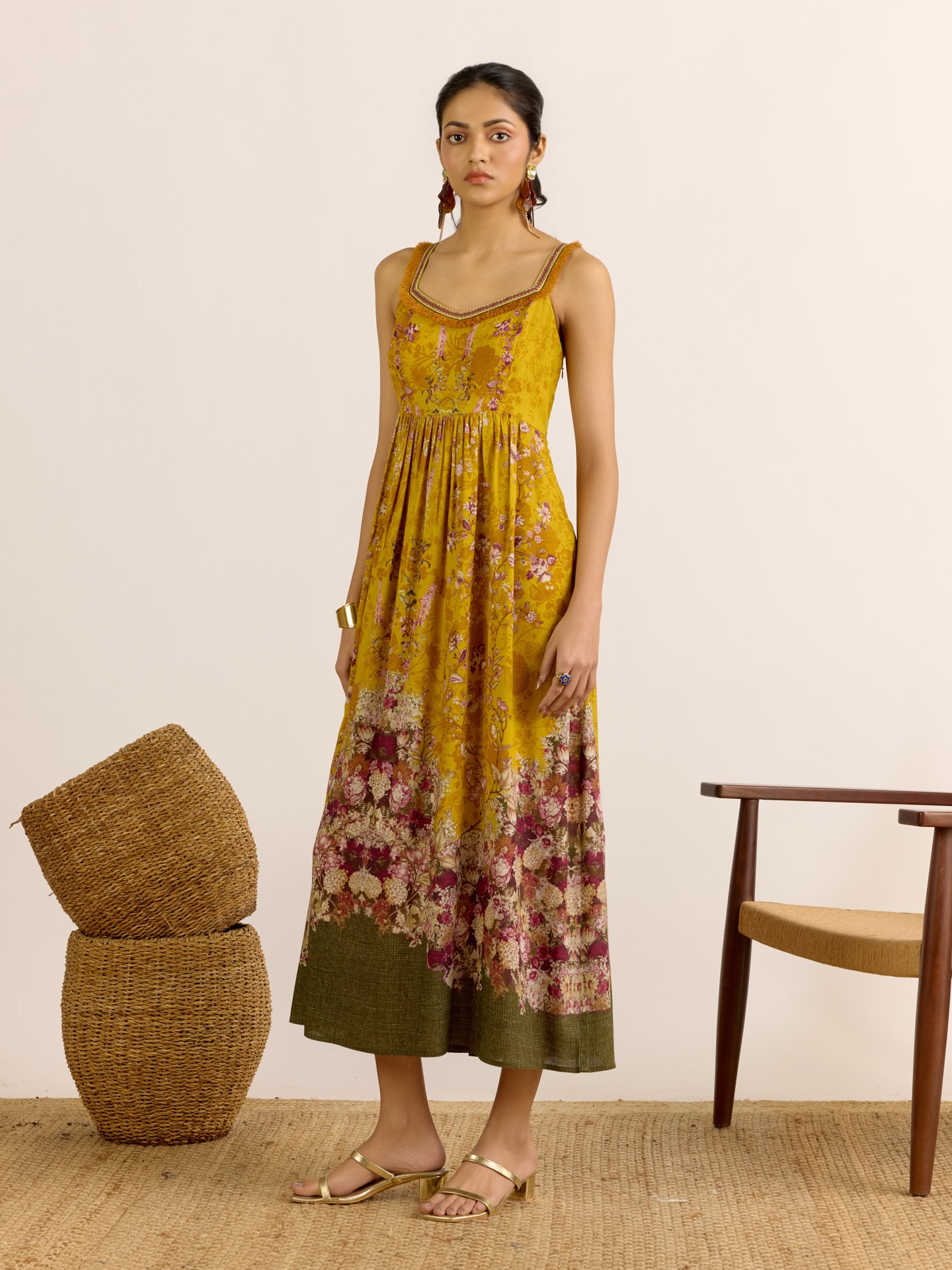 Yellow Gulmohar Long Dress