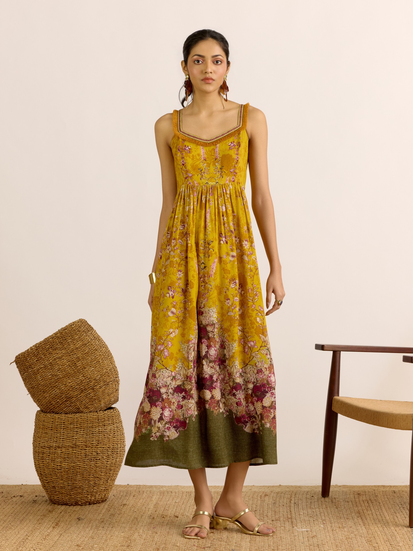 Yellow Gulmohar Long Dress