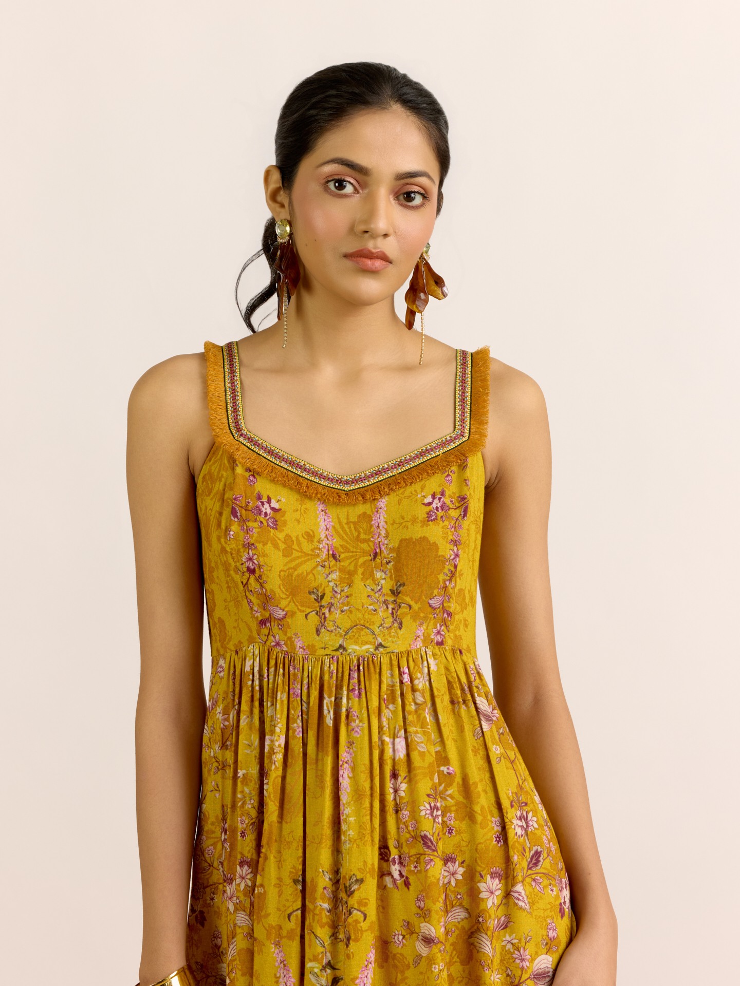 Yellow Gulmohar Long Dress