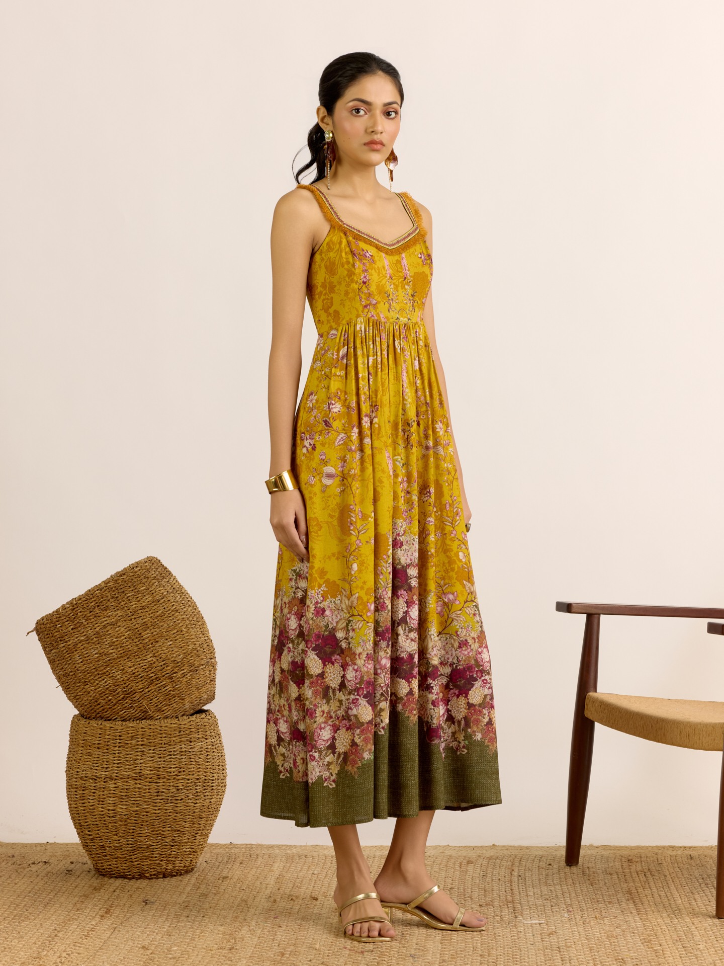 Yellow Gulmohar Long Dress