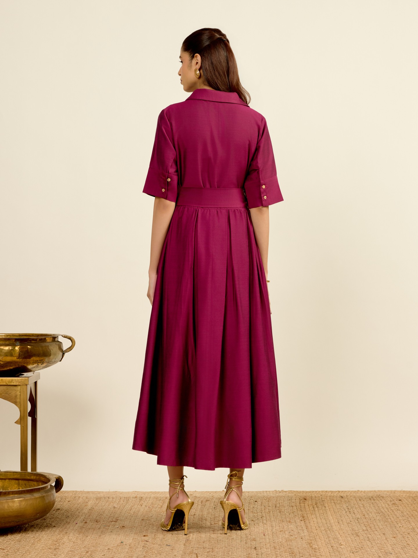 Purple Vinayak Solid Long Dress