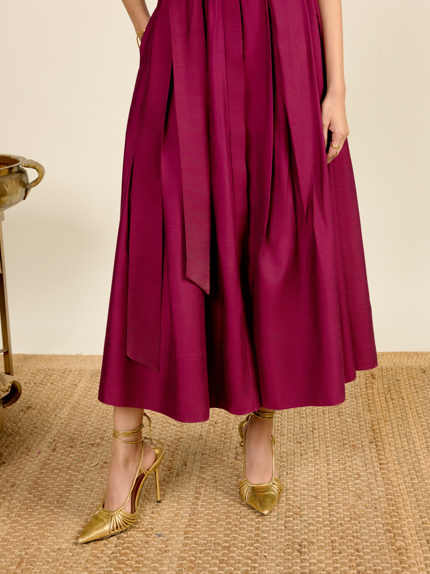 Purple Vinayak Solid Long Dress