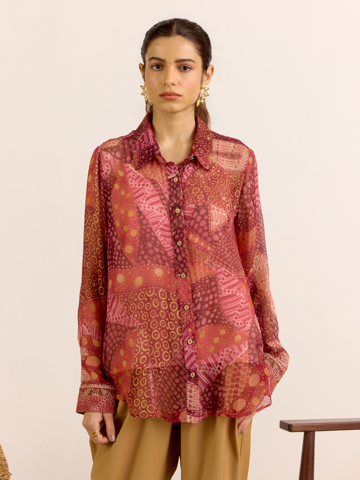 Orange Desert Bloom Shirt