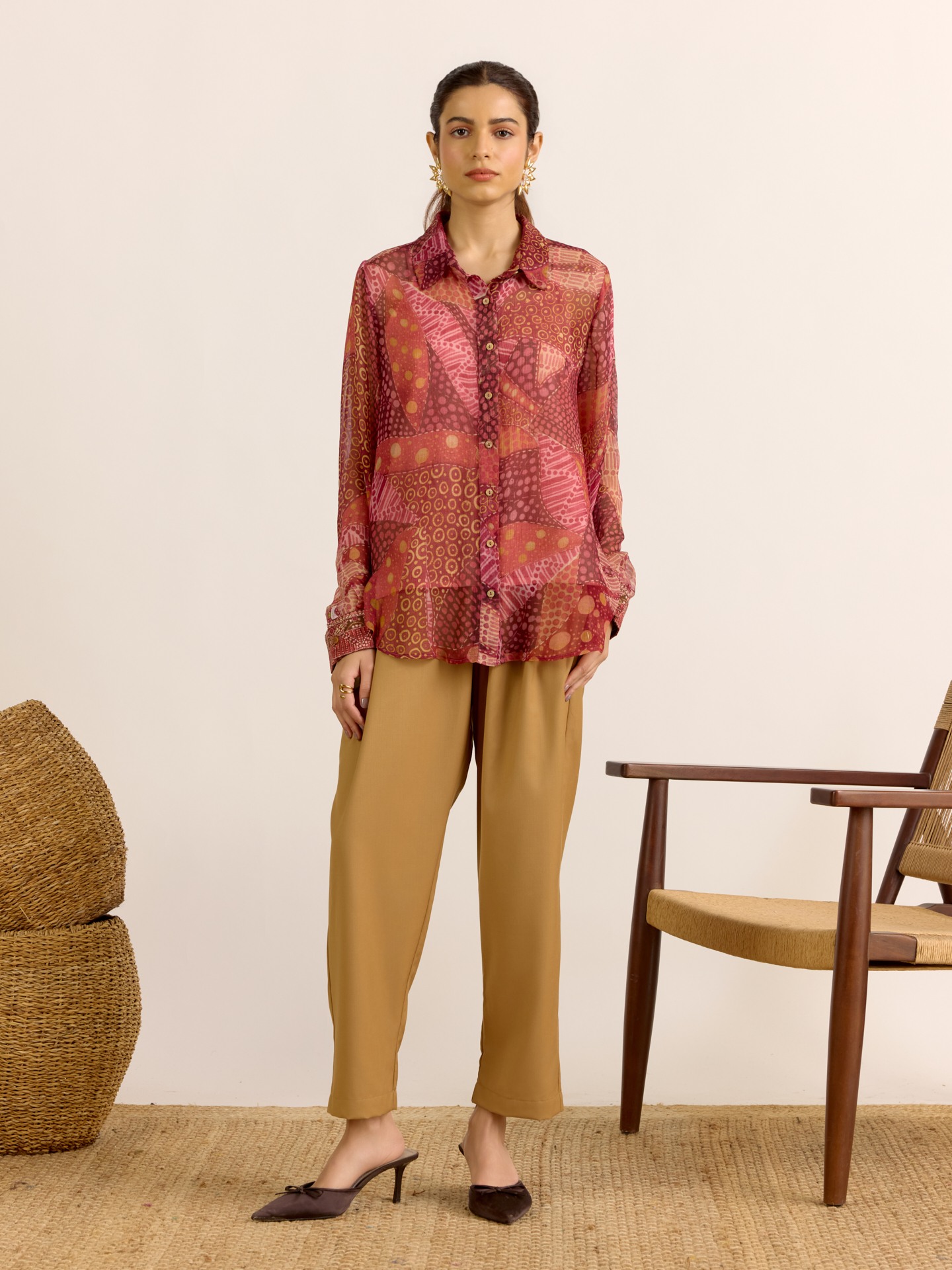 Orange Desert Bloom Shirt