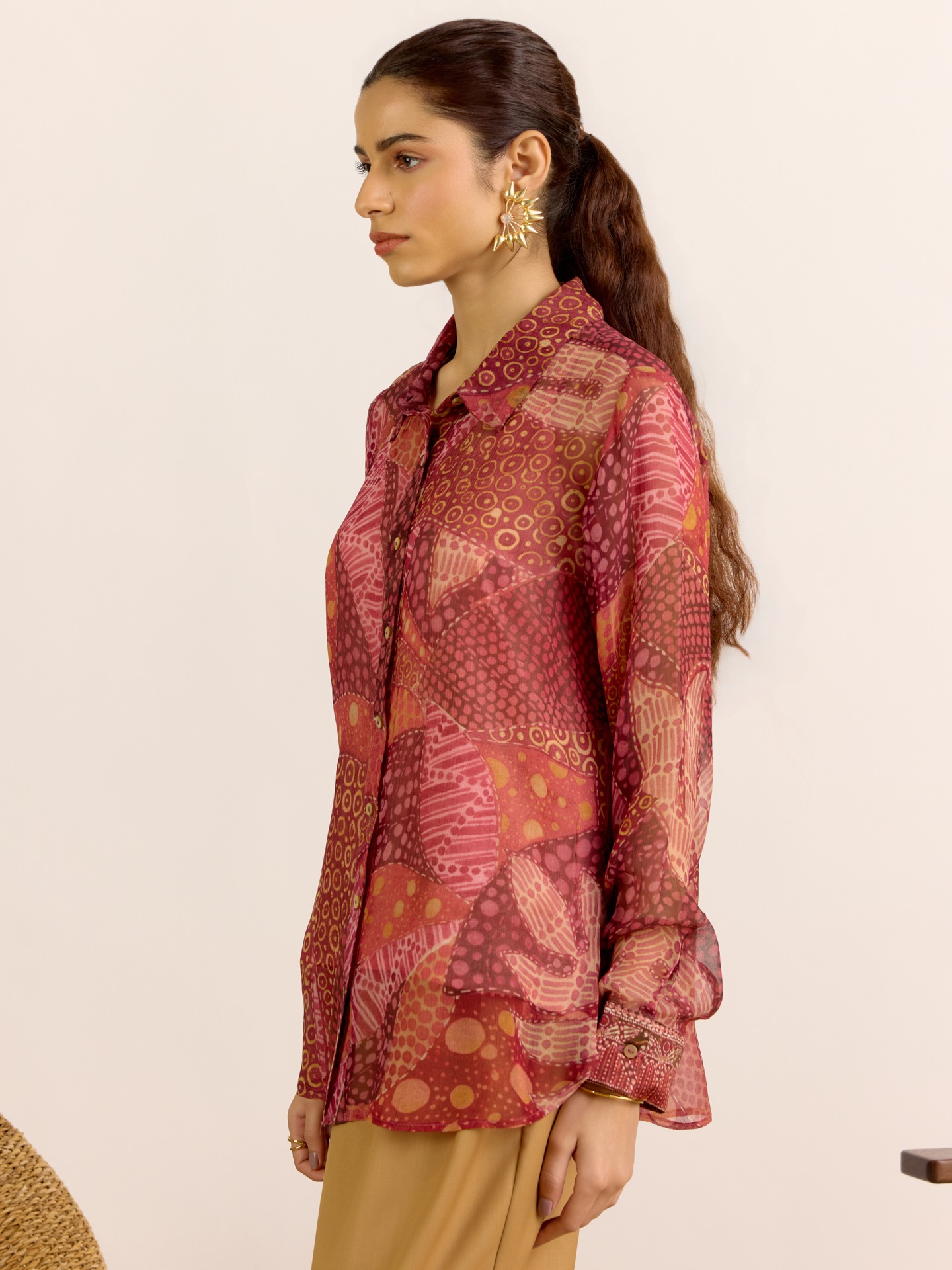 Orange Desert Bloom Shirt