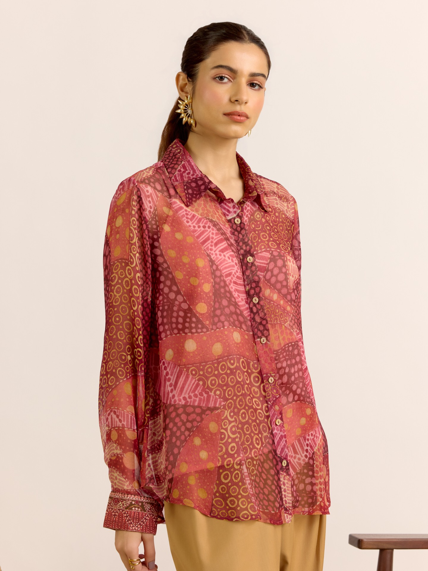 Orange Desert Bloom Shirt