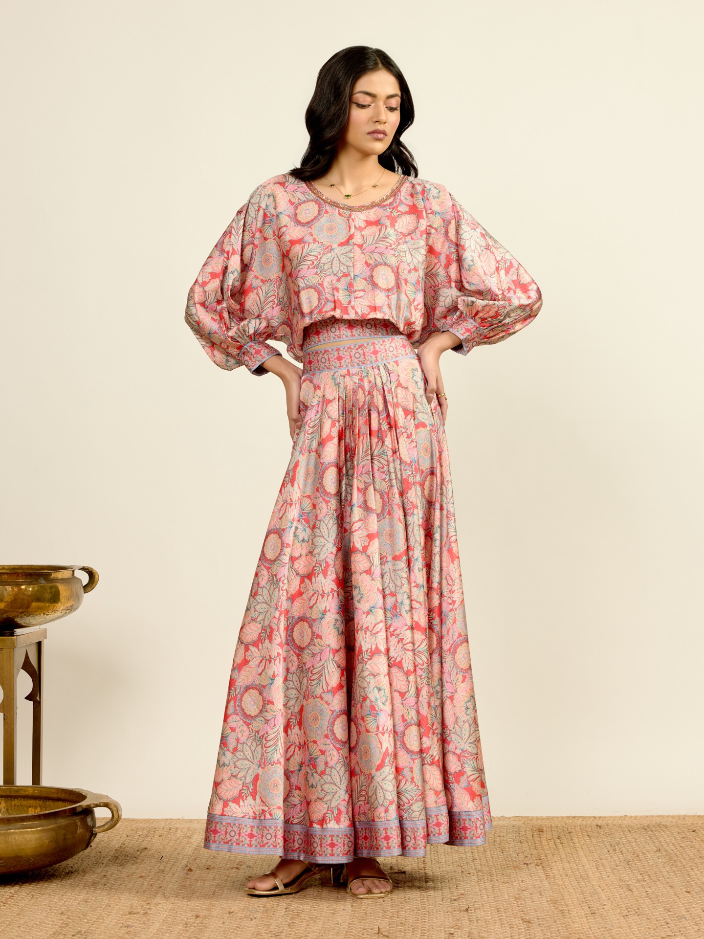 Red Aroma Skirt Set