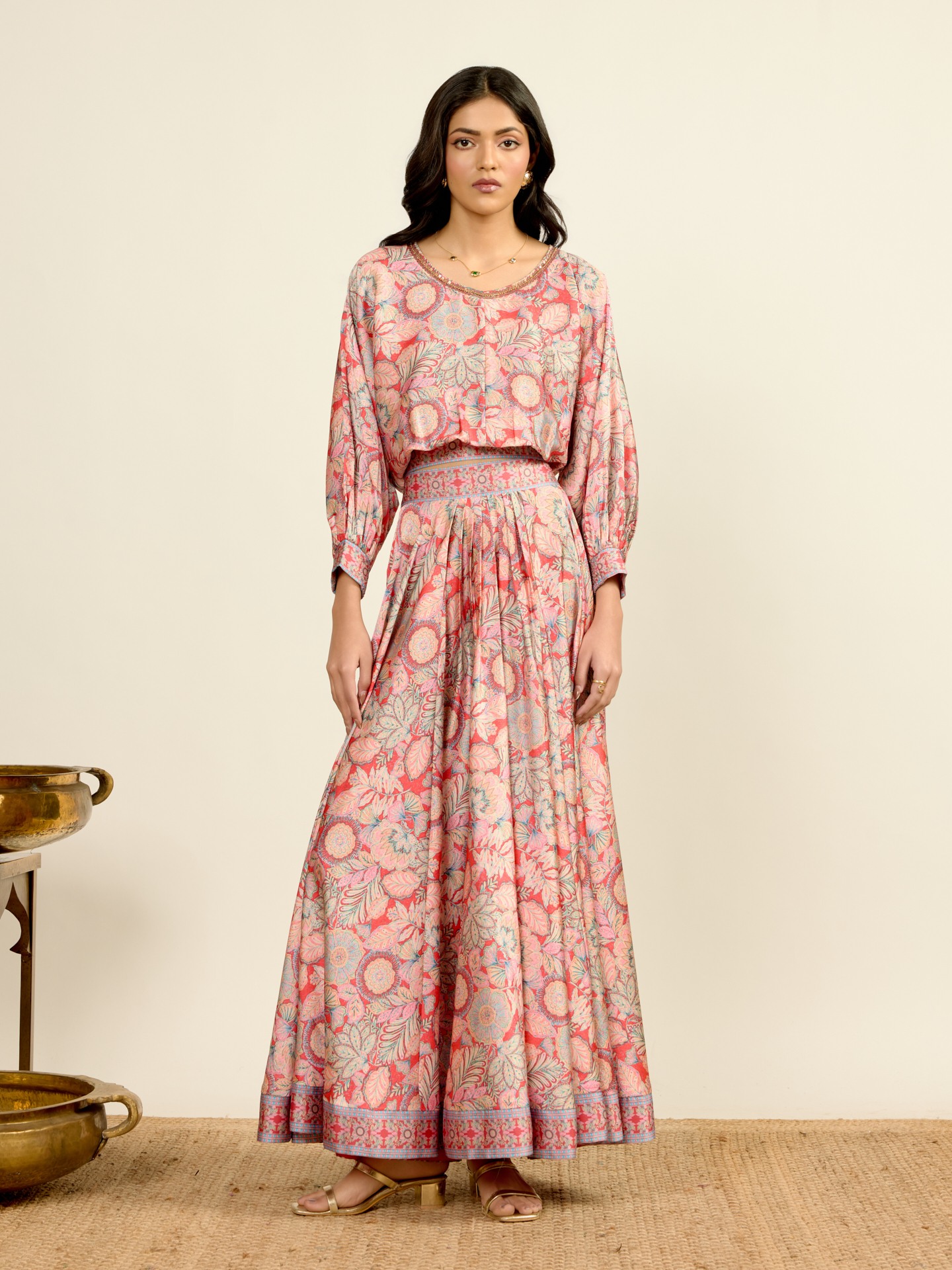 Red Aroma Skirt Set