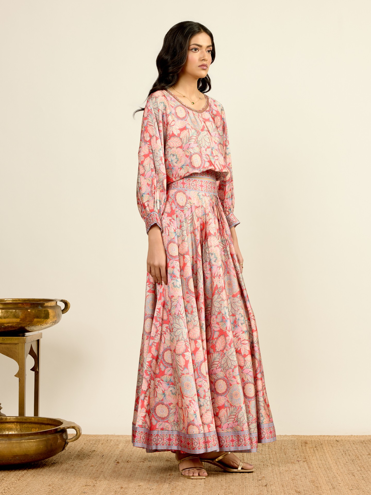 Red Aroma Skirt Set