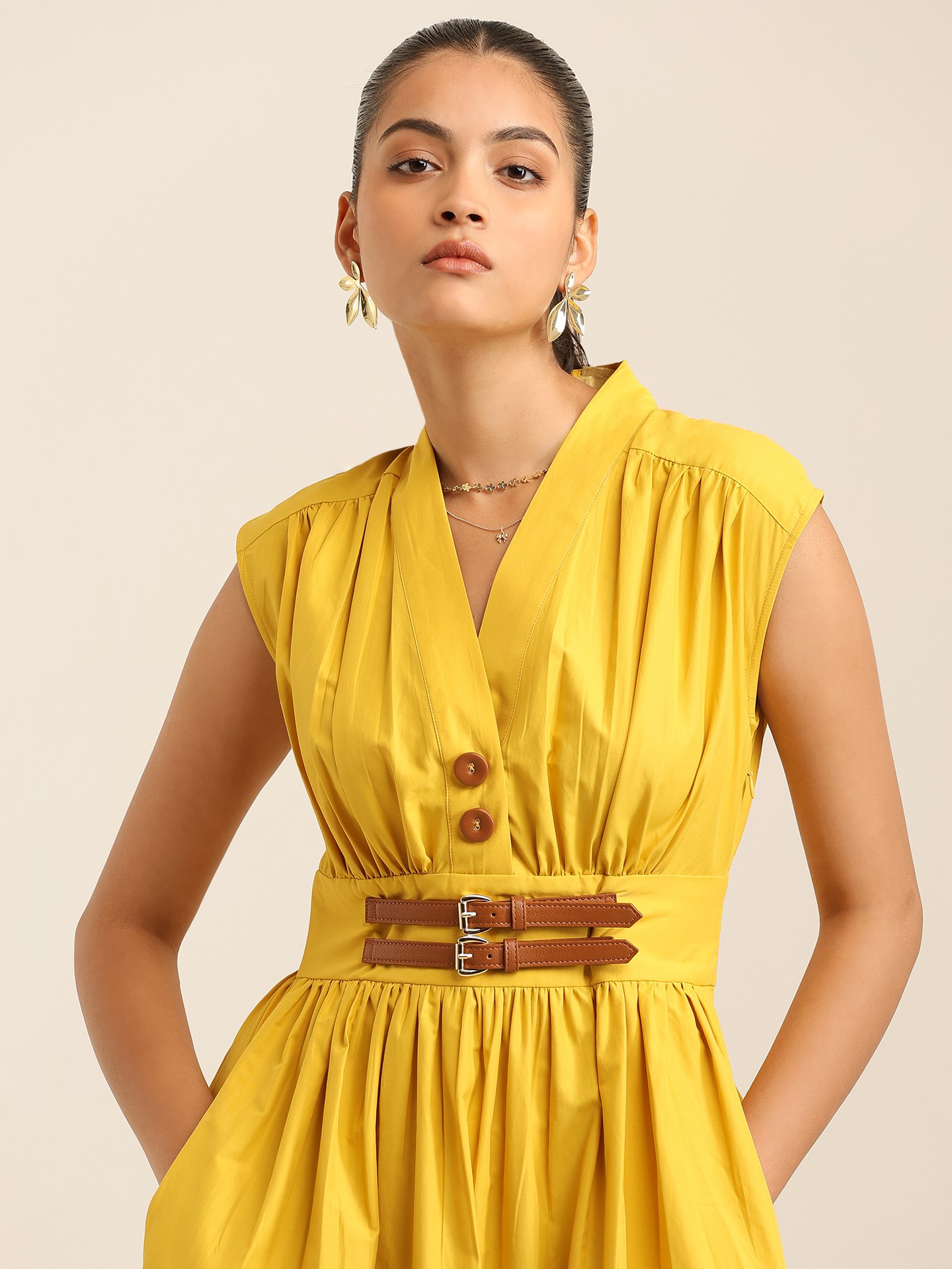 Yellow Margo Long Dress